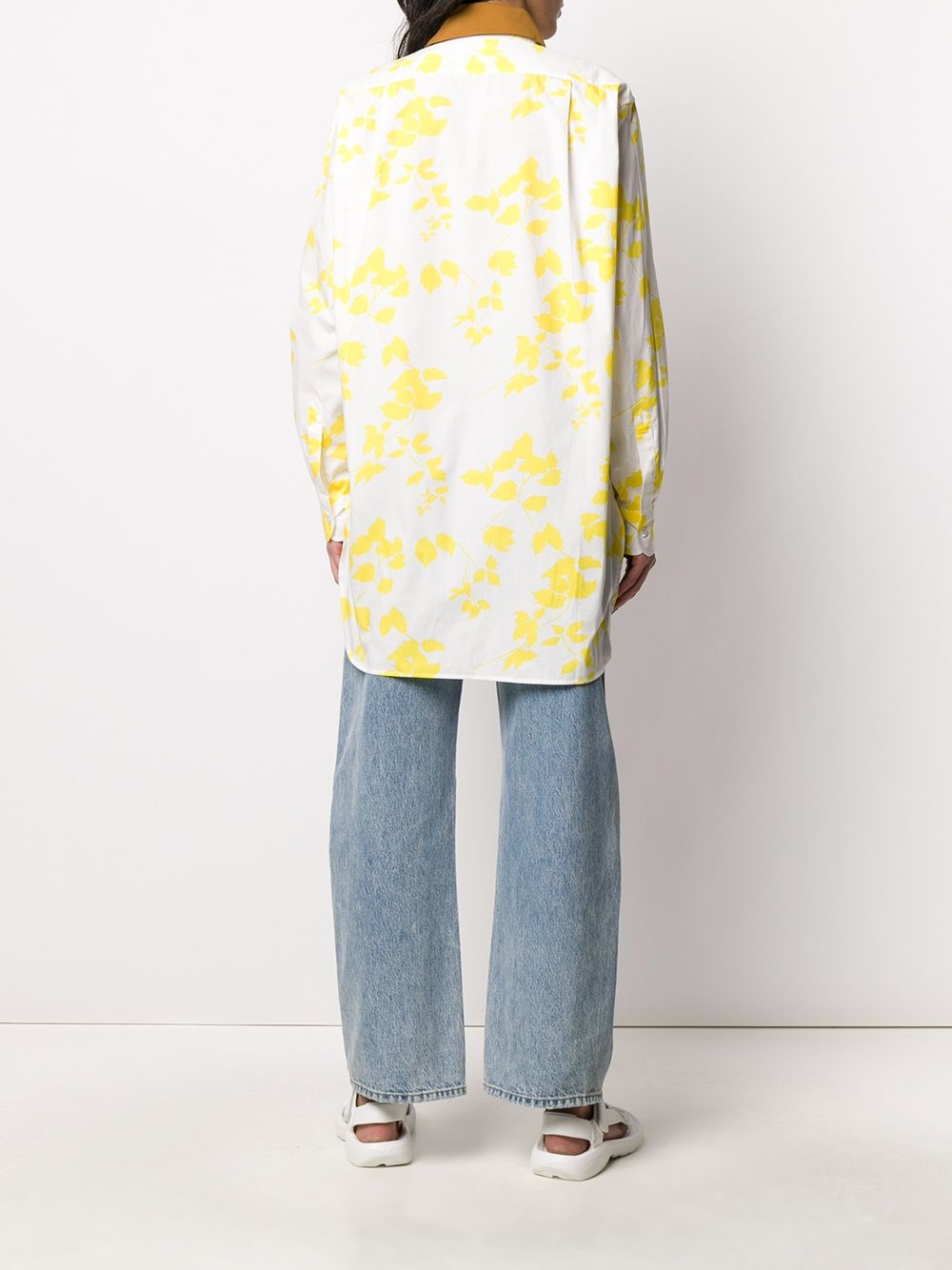 leaf print shirt - 4