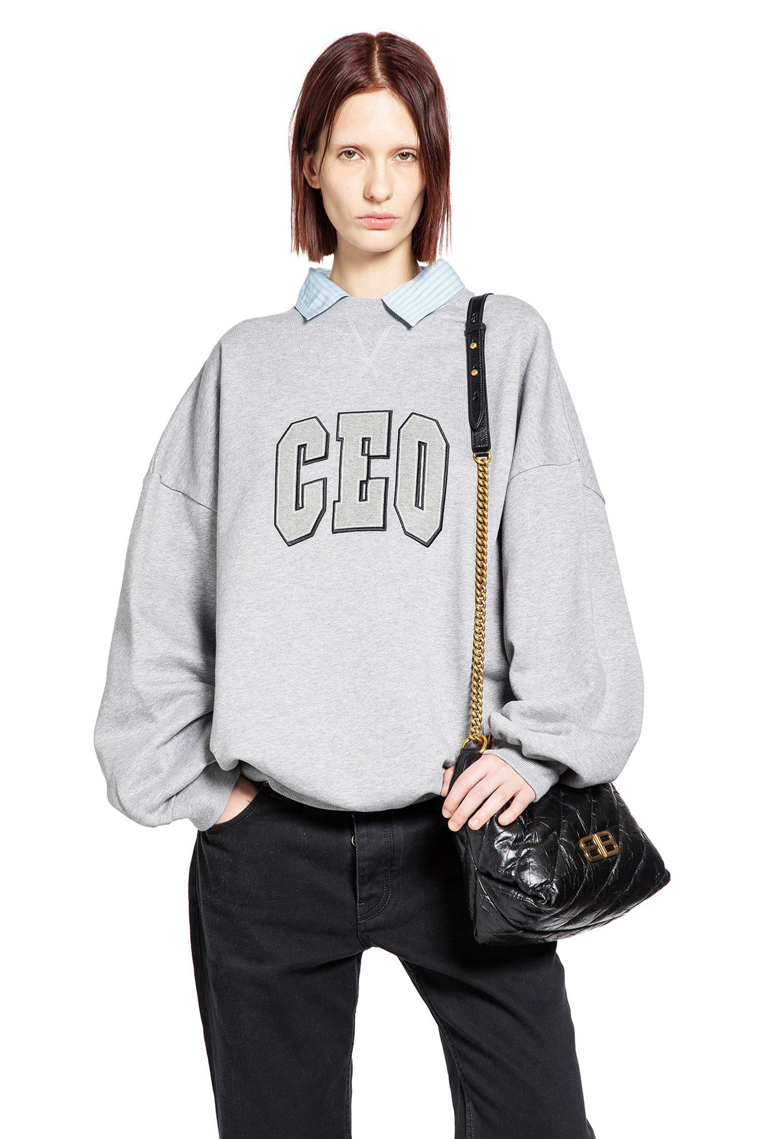 Ceo Team Logo Shirt Collar Sweatshirt - 6
