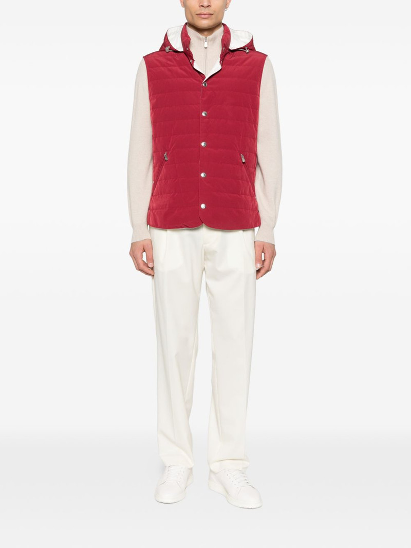 Brunello Cucinelli hooded zipped gilet outlook