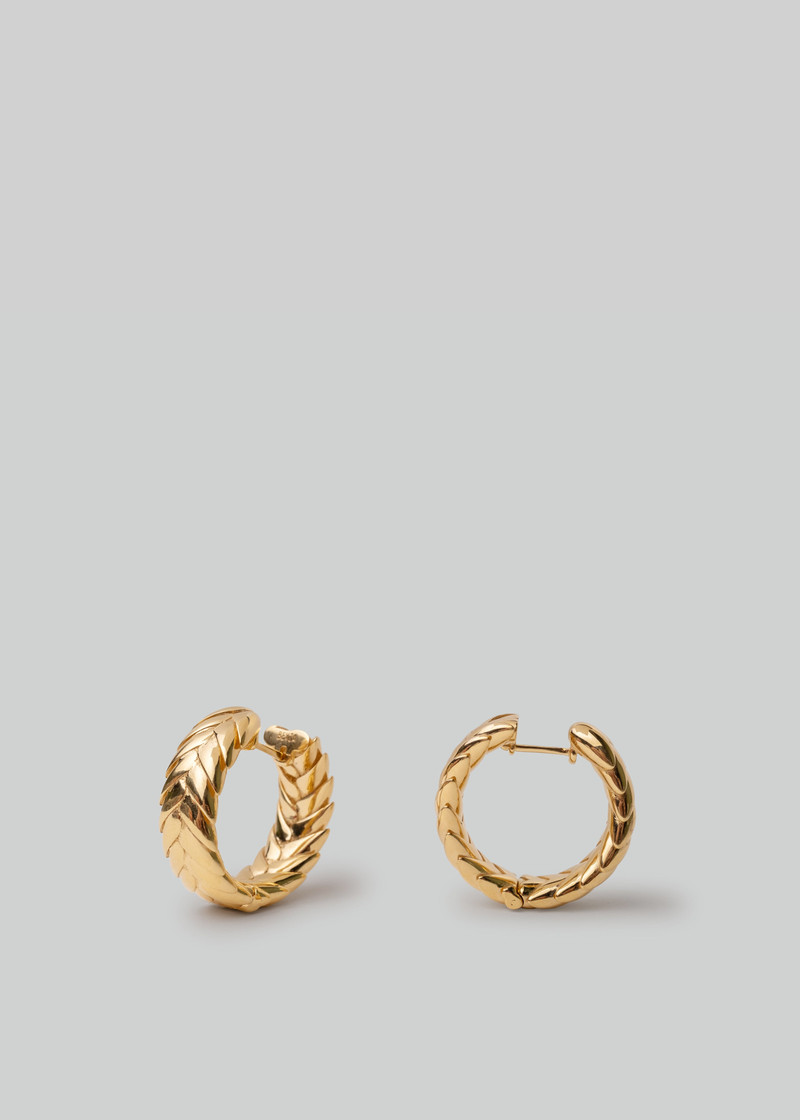 BEVZA Bevza Spikelet Hoops - Gold outlook