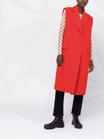 MSGM single-breasted sleeveless coat outlook