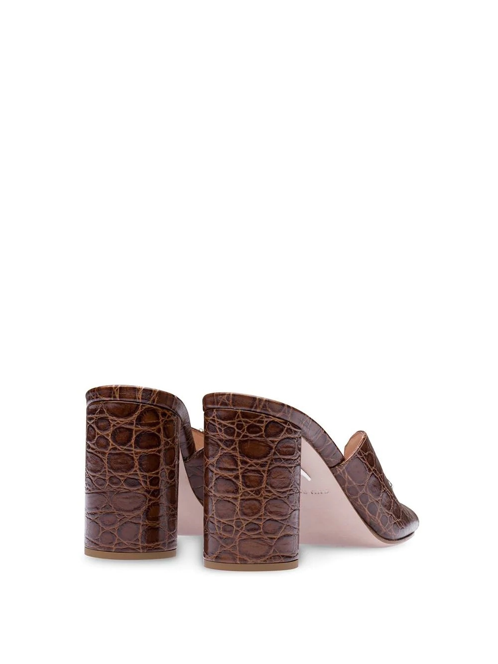 embossed croc mules - 3