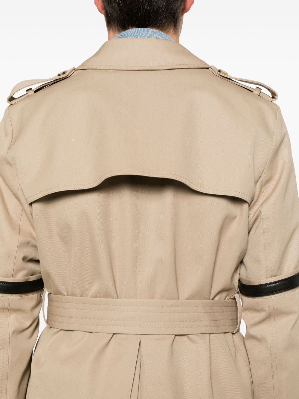belt-detail trench coat - 6