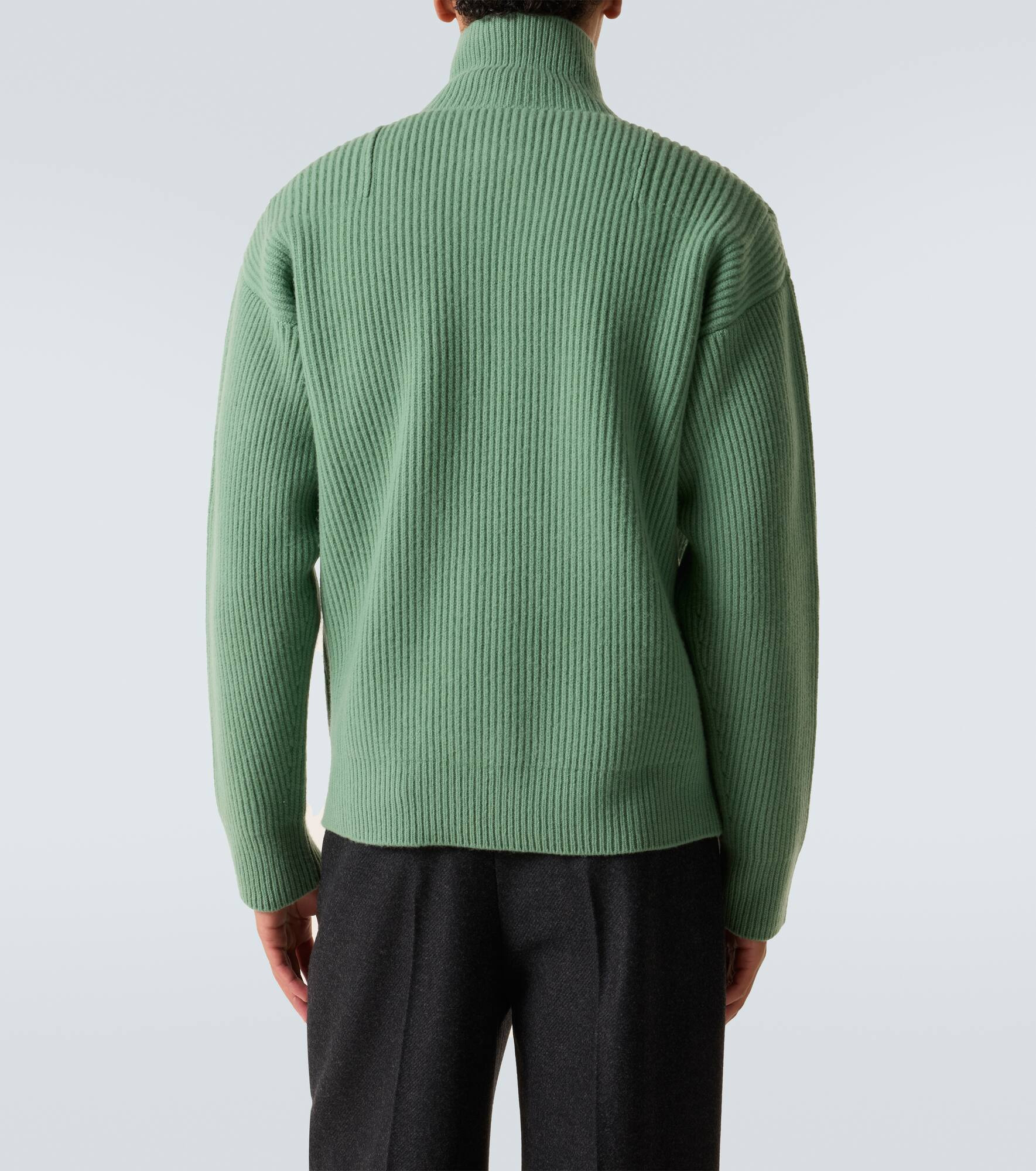 Wool zip-up cardigan - 4