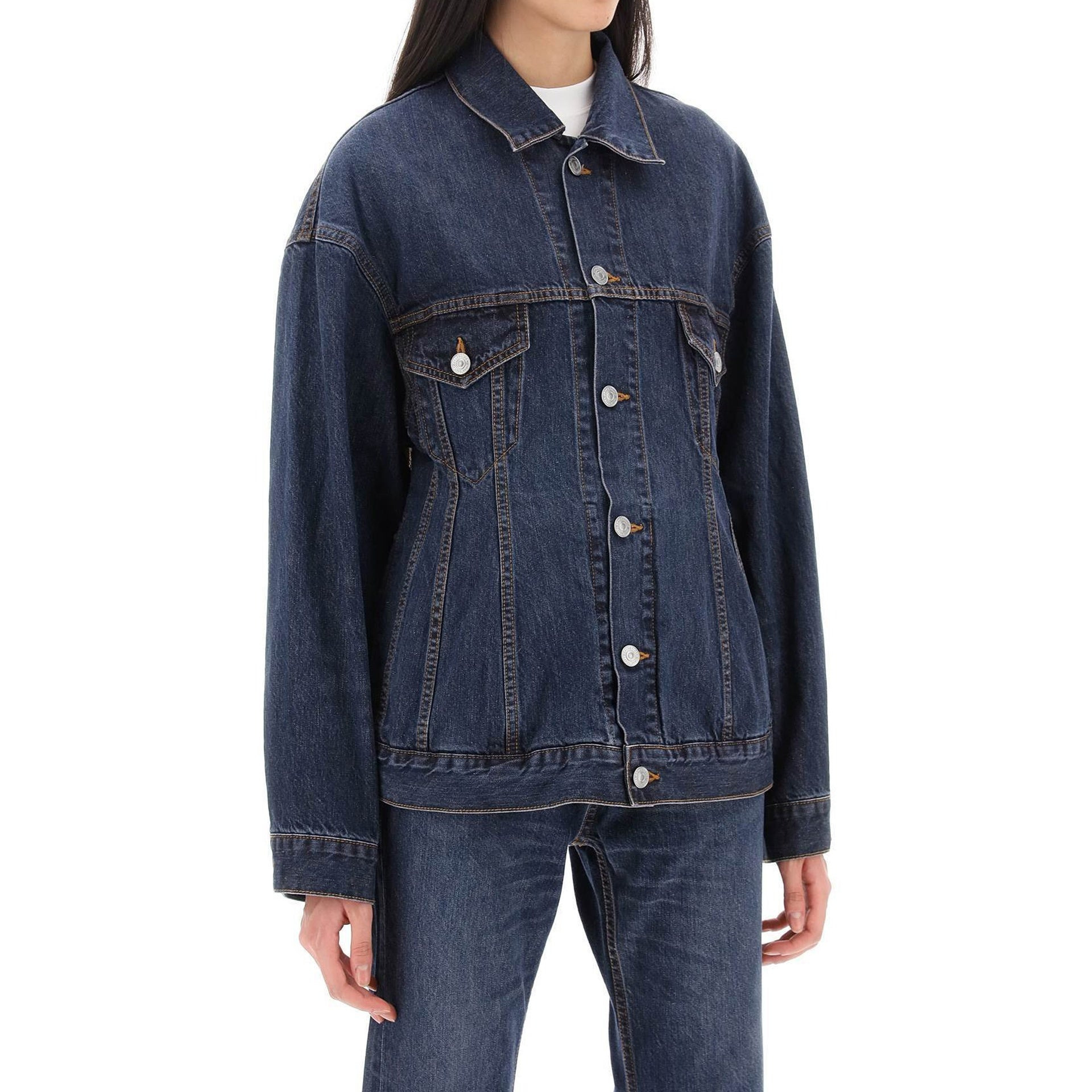 Balenciaga 'Hourglass' Denim Jacket Women - 2