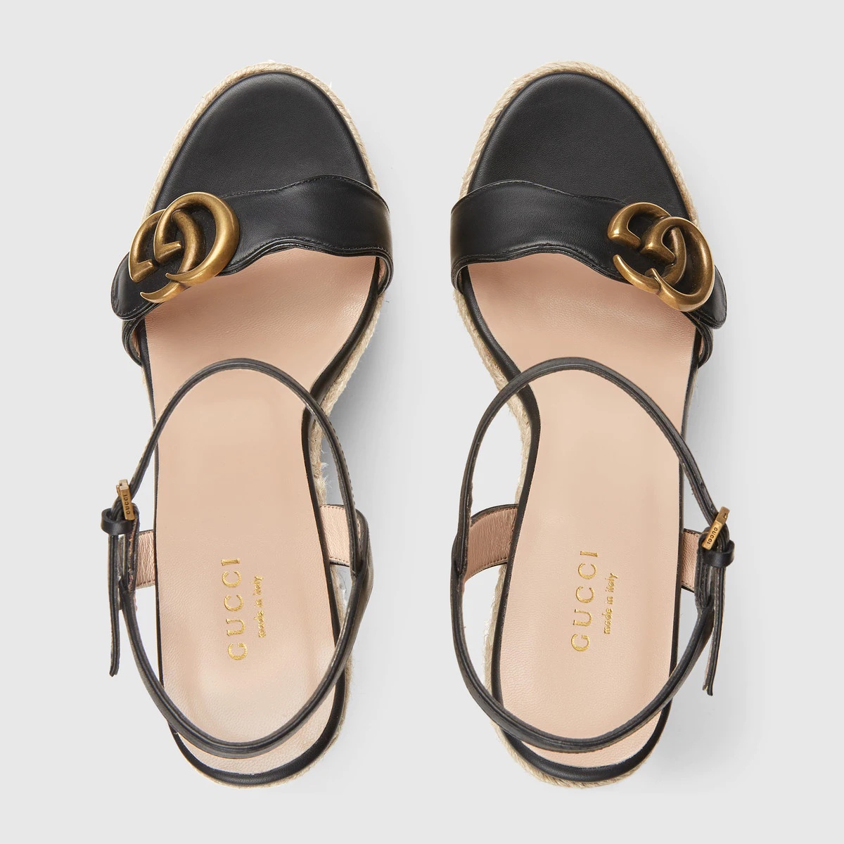 Women's leather platform espadrille - 3