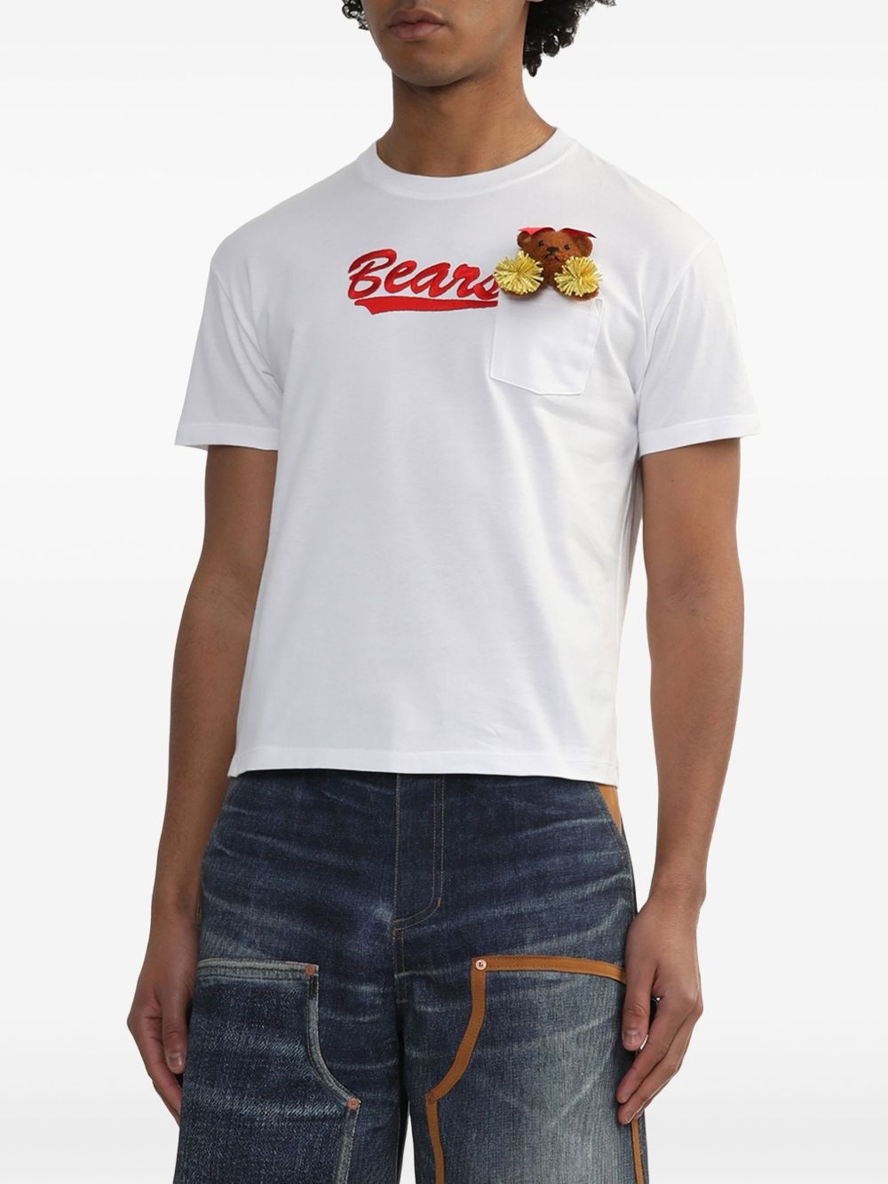 bear-motif T-shirt - 3