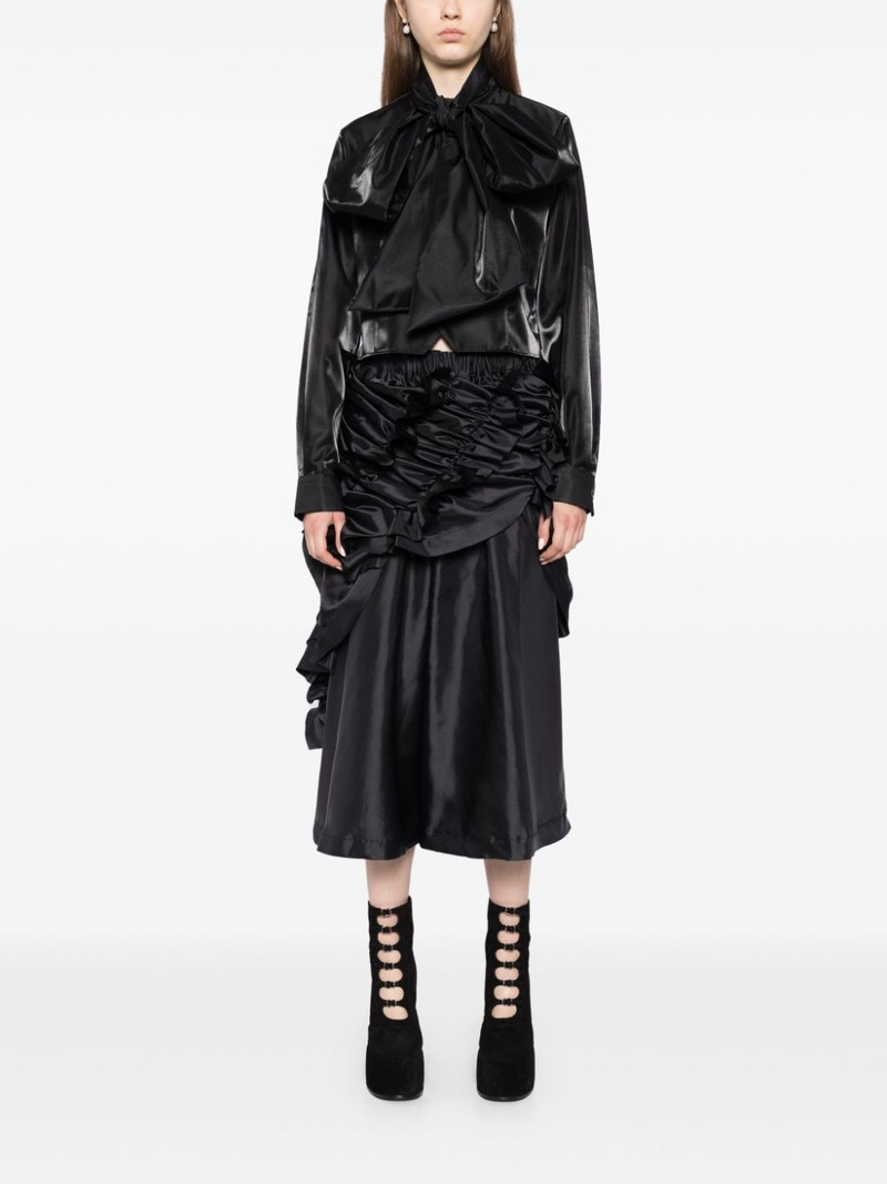 Noir Kei Ninomiya bow satin shirt outlook