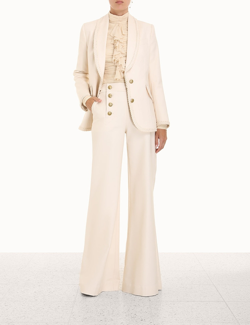 Zimmermann CELESTIAL SHAWL COLLAR BLAZER outlook