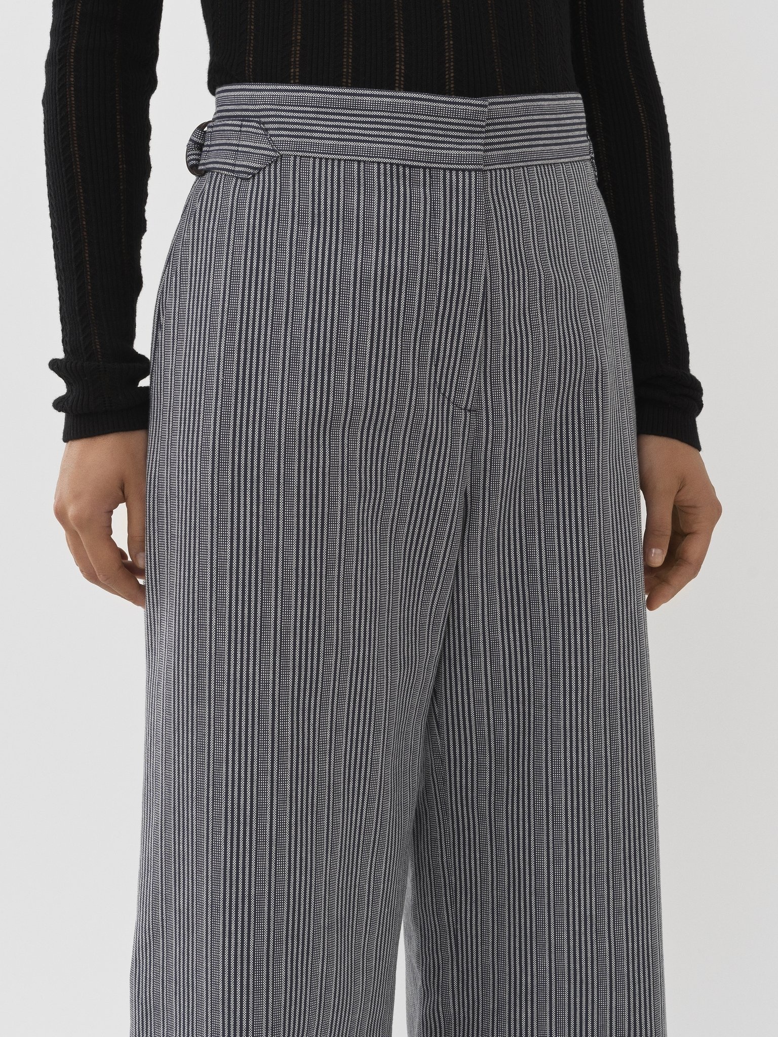 STRIPED CUFFED PANTS - 5