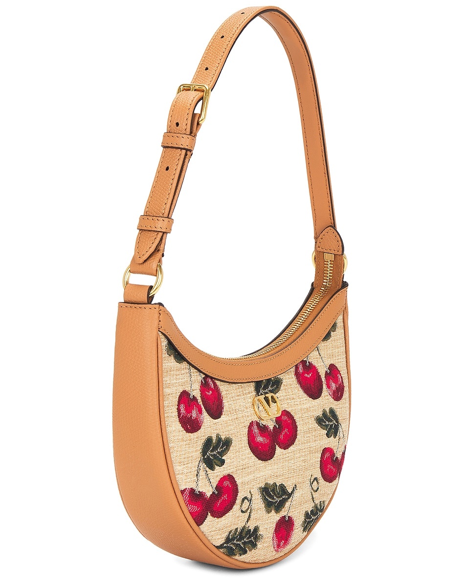 V Logo Signature Mini Hobo Bag - 3