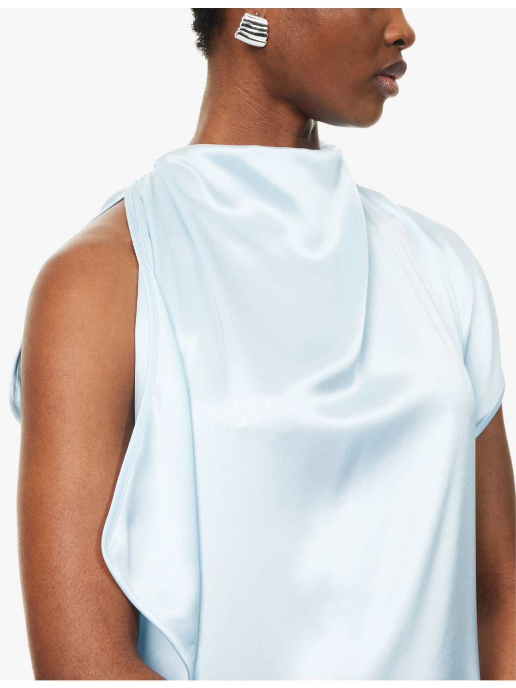 Chimera Draped Woven Midi Dress - 5