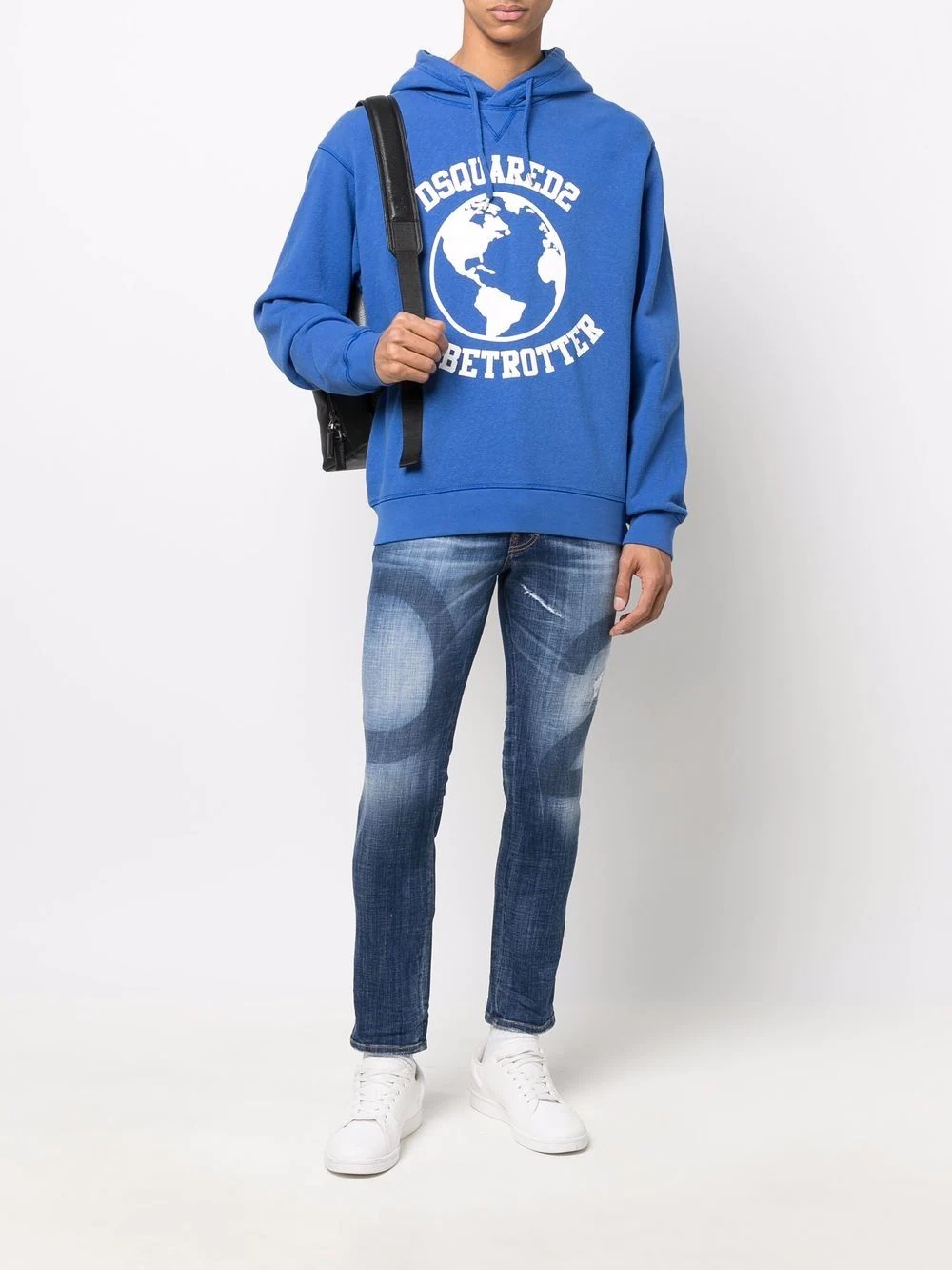 Globetrotter logo-print hoodie - 2