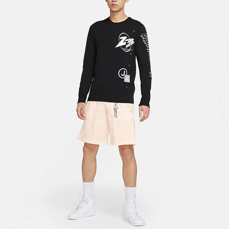 Air Jordan 23 Air logo Printing Athleisure Casual Sports Long Sleeves 'Black' CT3662-010 - 3