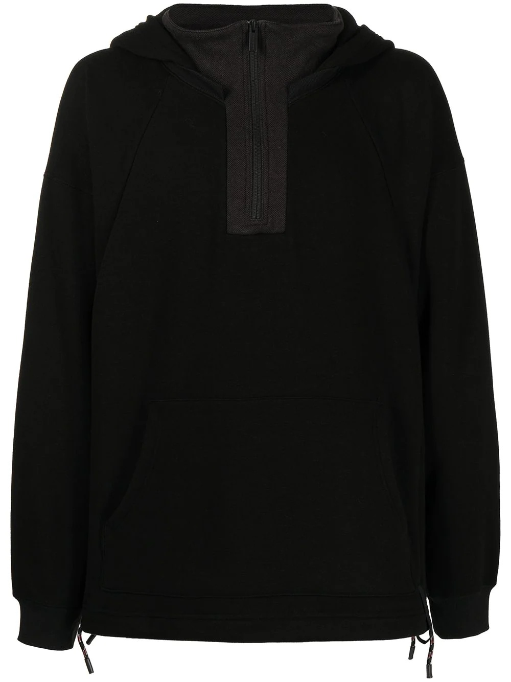 layered pullover hoodie - 1