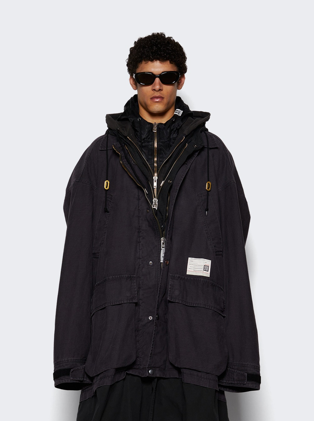 Quadruple Layered Coat Black - 2
