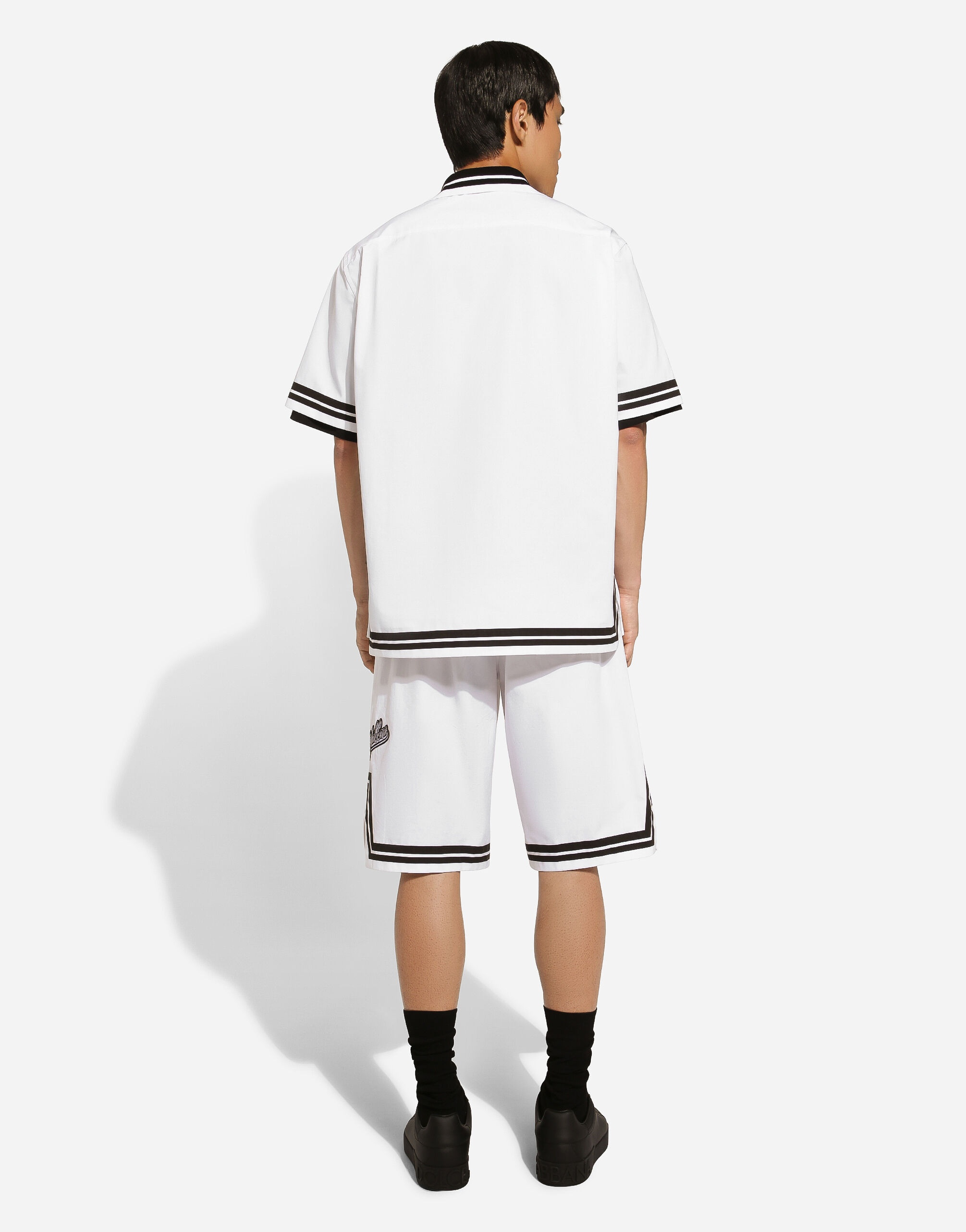 Cotton shorts with embroidered logo - 3