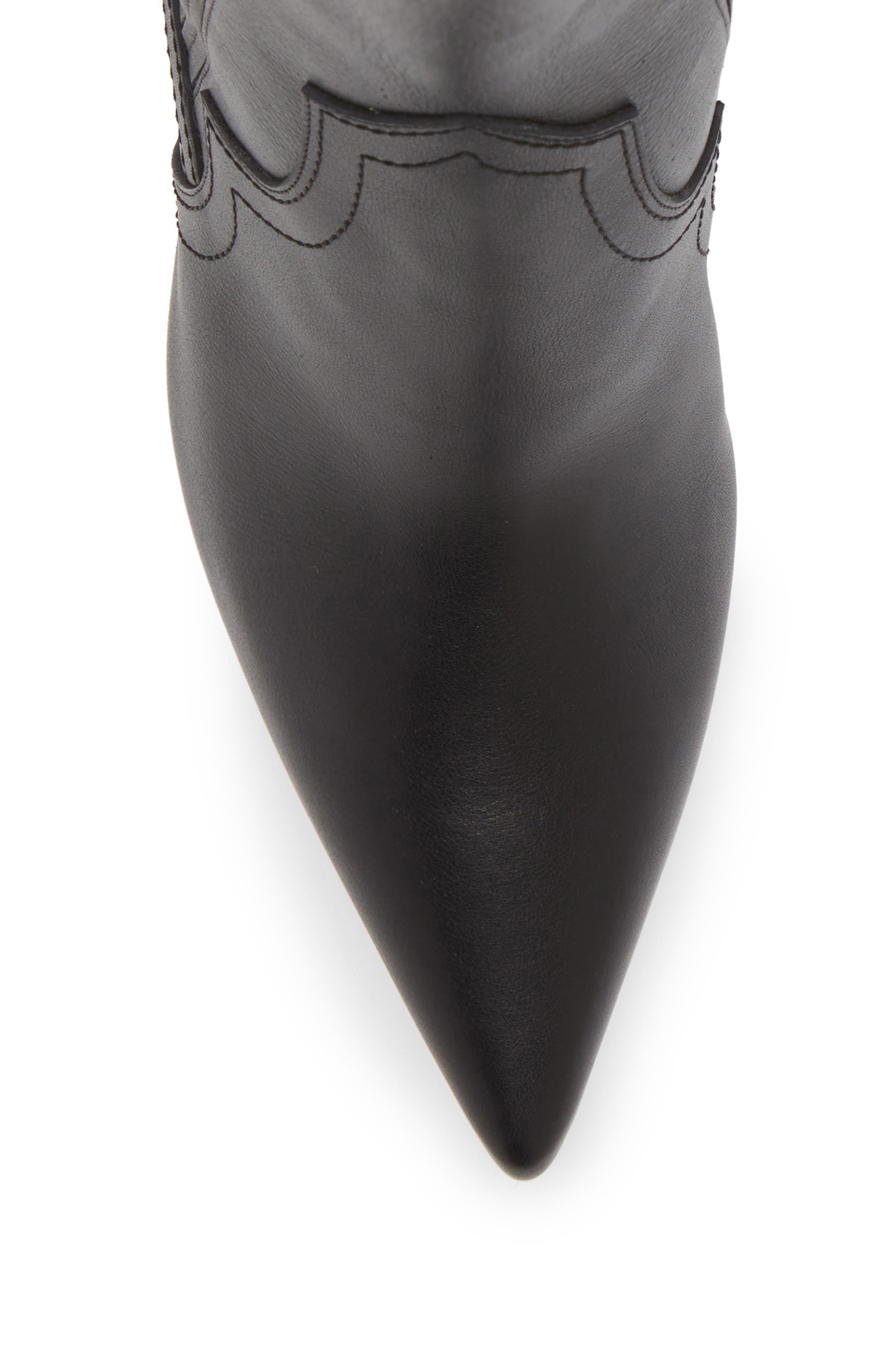 Christian Louboutin Santiag Pointed Toe Bootie in Black at Nordstrom - 5