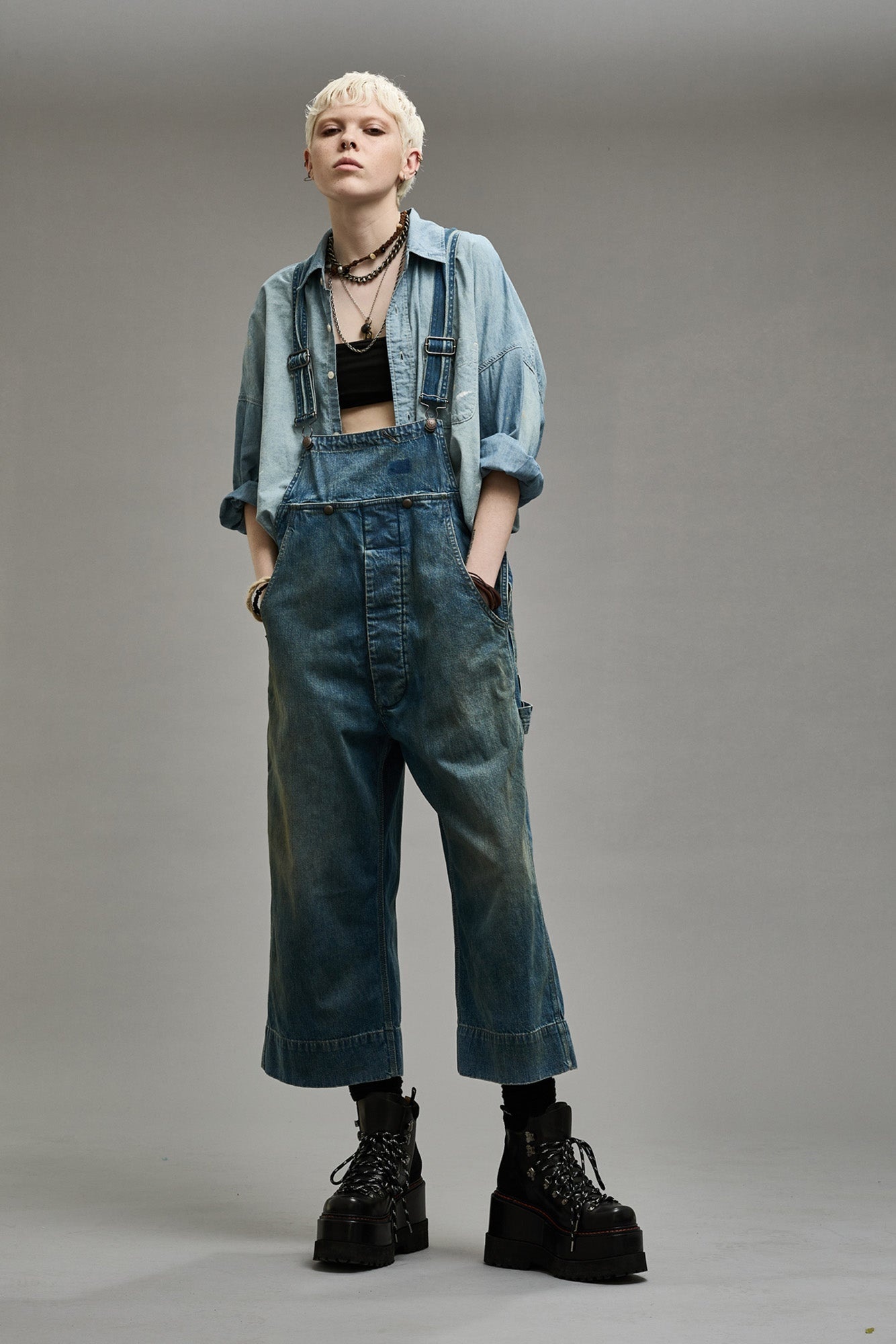 SLOUCH BIB OVERALL - WILTON INDIGO - 1