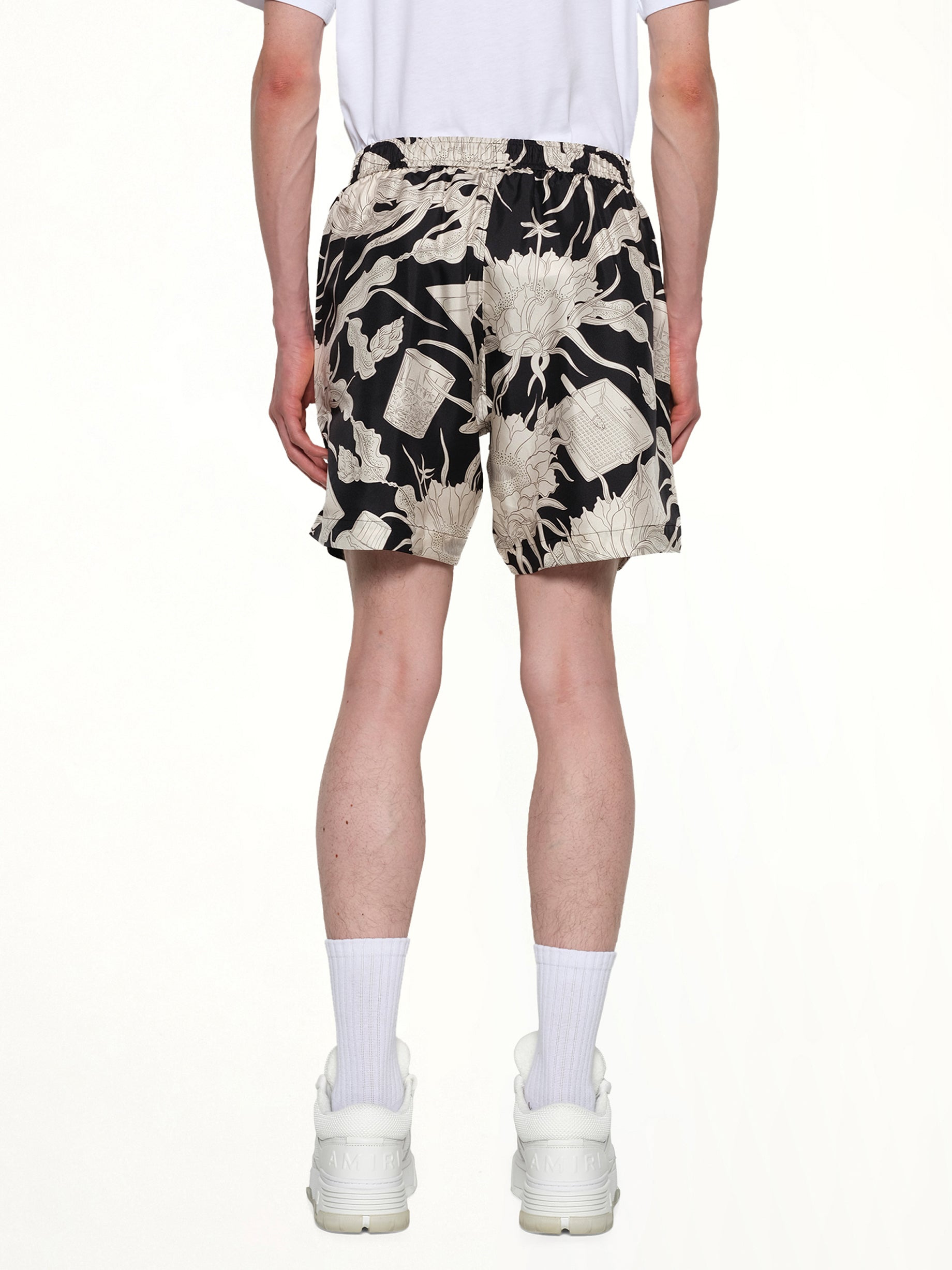 Floral Short in Black - 5