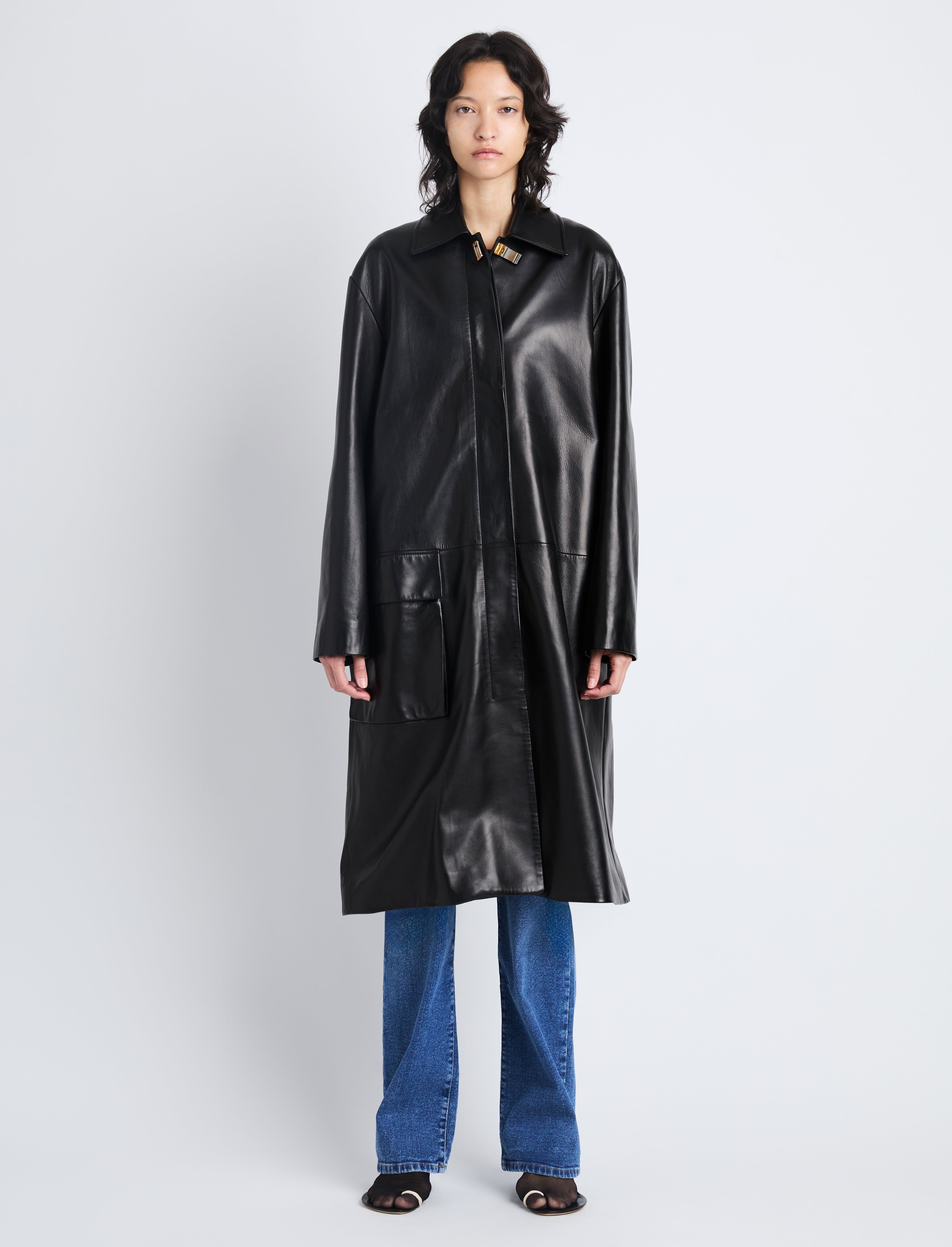 Billie Coat in Leather - 6