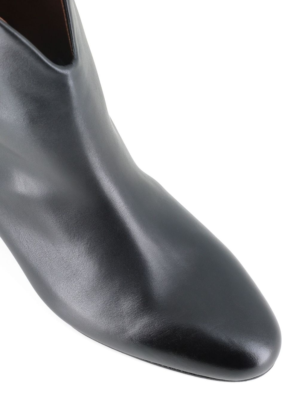 v-cut leather boots - 5