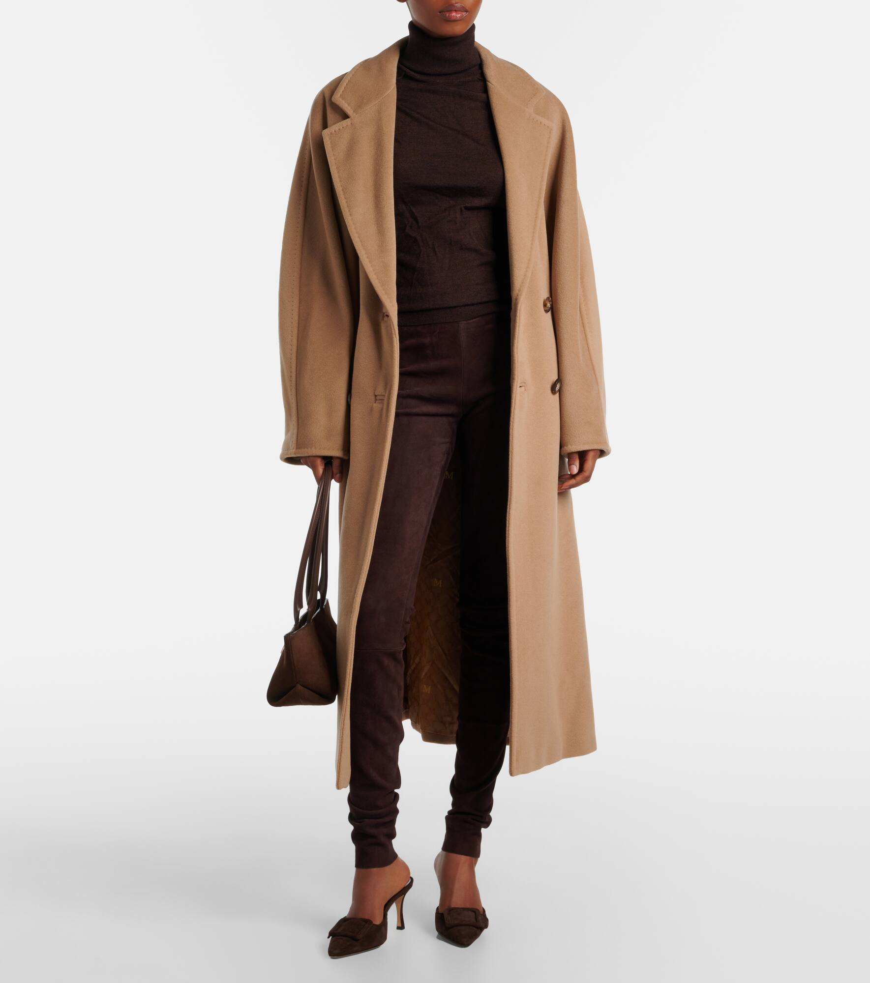 Carolyn mid-rise suede leggings - 2