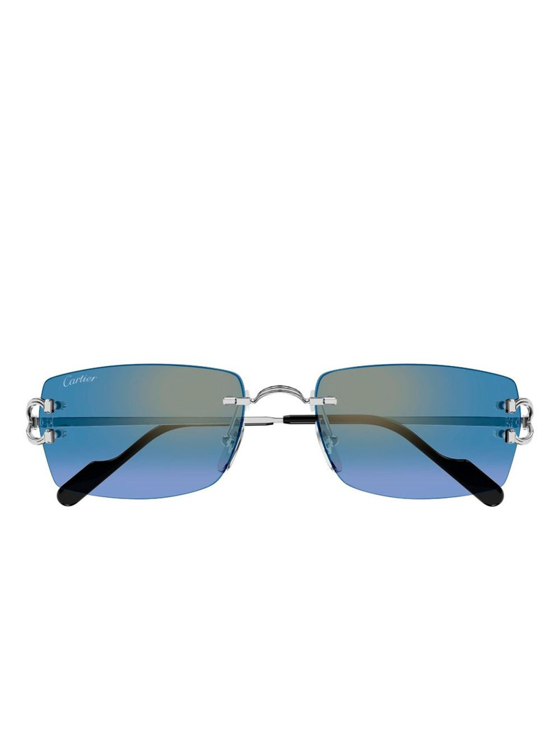 Cartier rimless round-frame sunglasses outlook