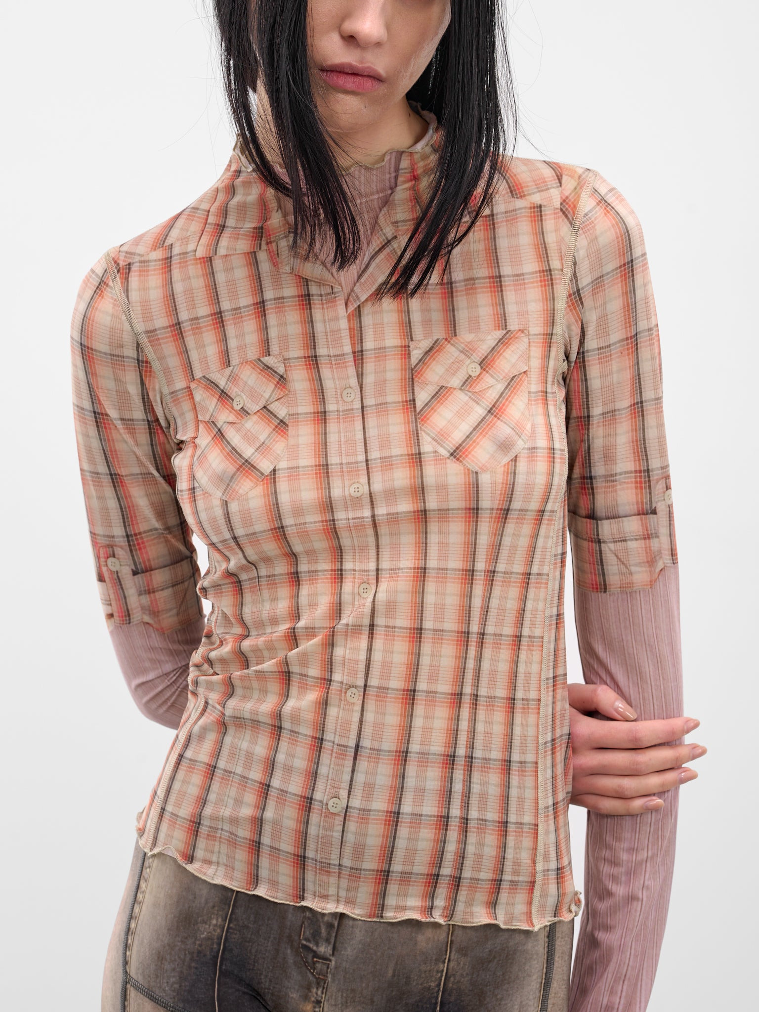 Harley Flannel Print Halcyon Top - 5