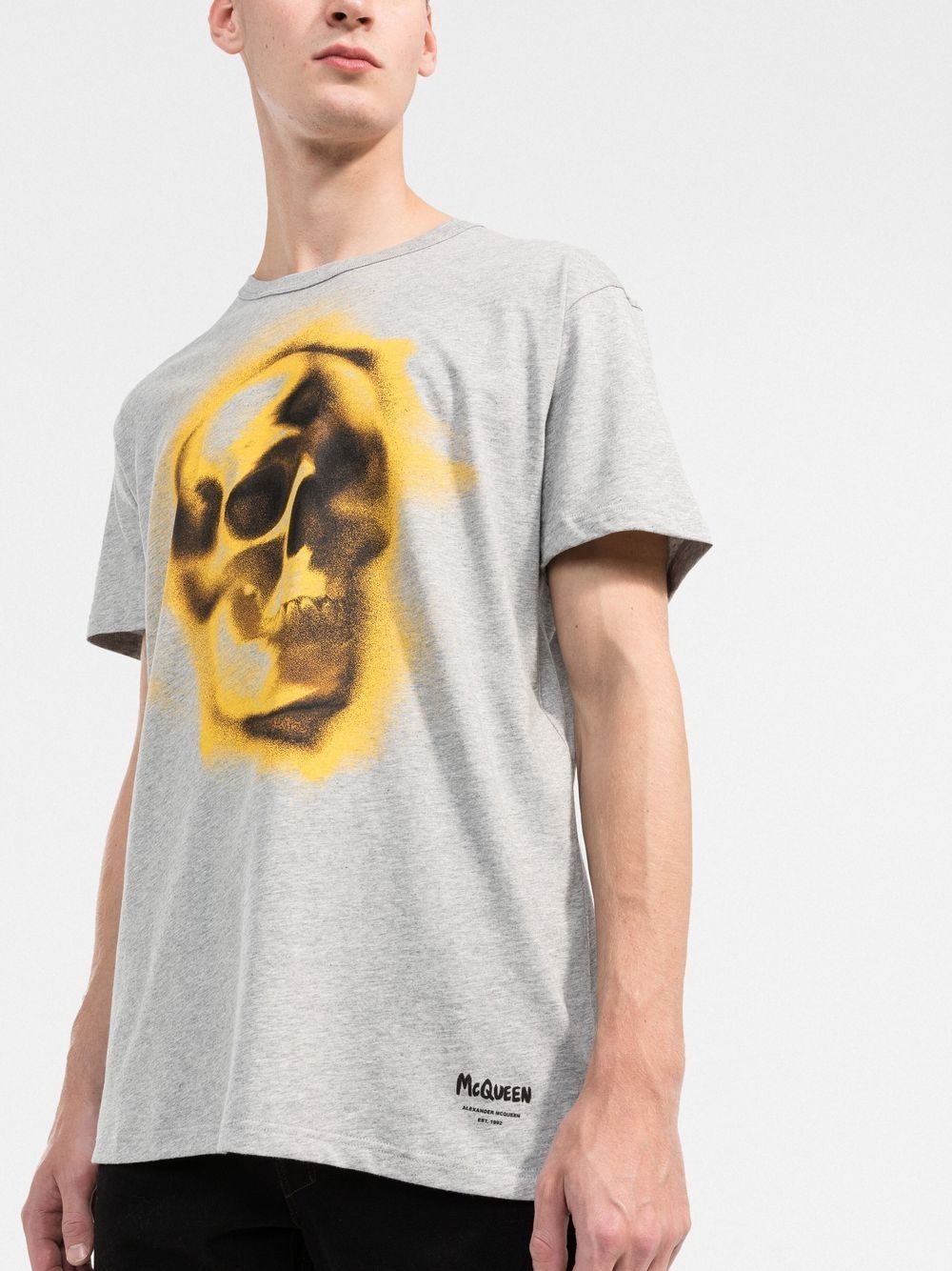 skull-print round neck T-shirt - 3