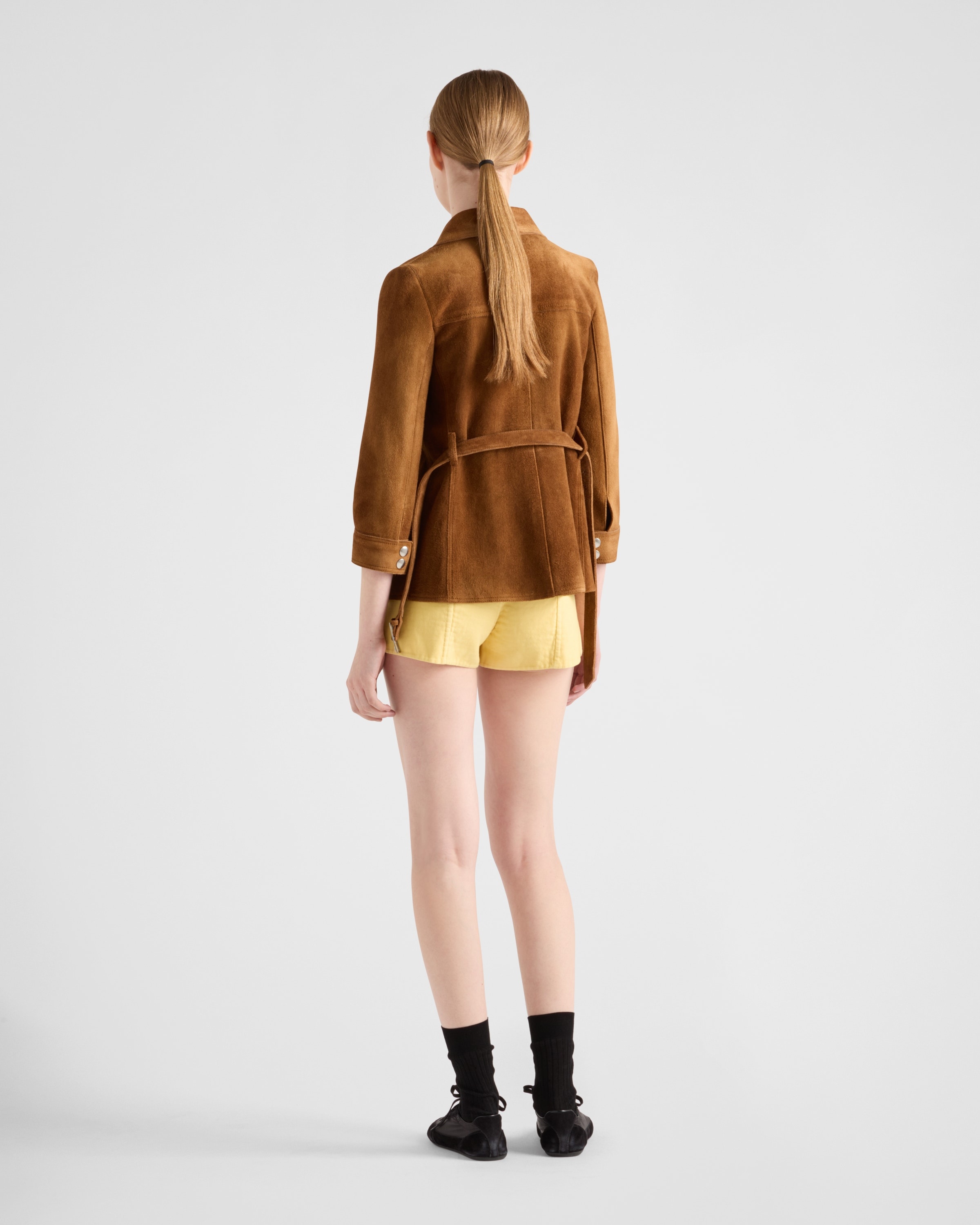 PRADA スタイリッシュ スエード サファリ ジャケット Prada Suede safari jacket | REVERSIBLE