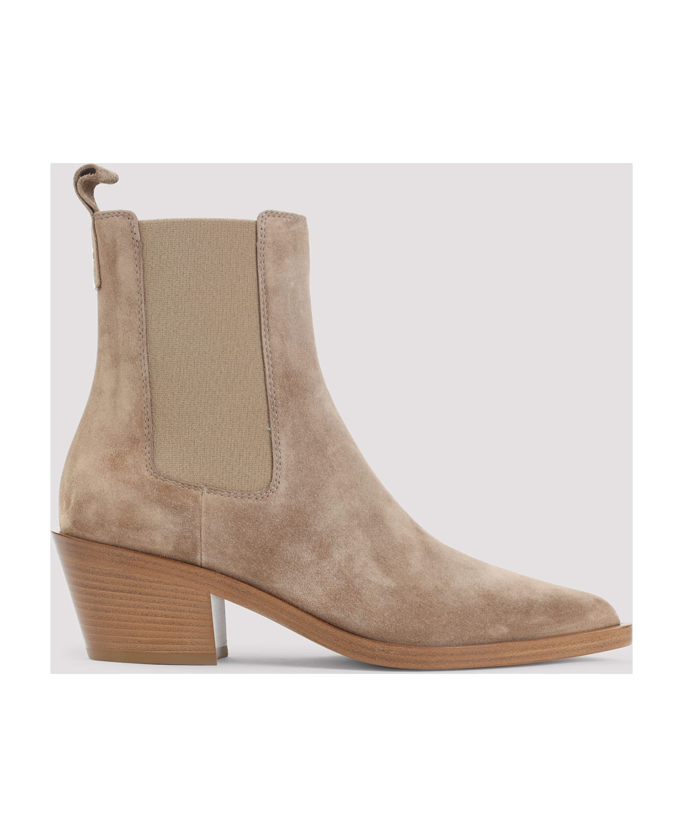 Suede Leather Ankle Boots - 3