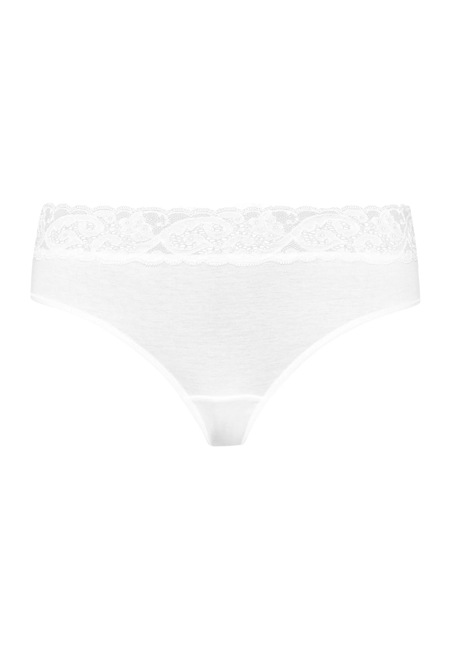 Moments Lace Trim Cotton Hipster - 1
