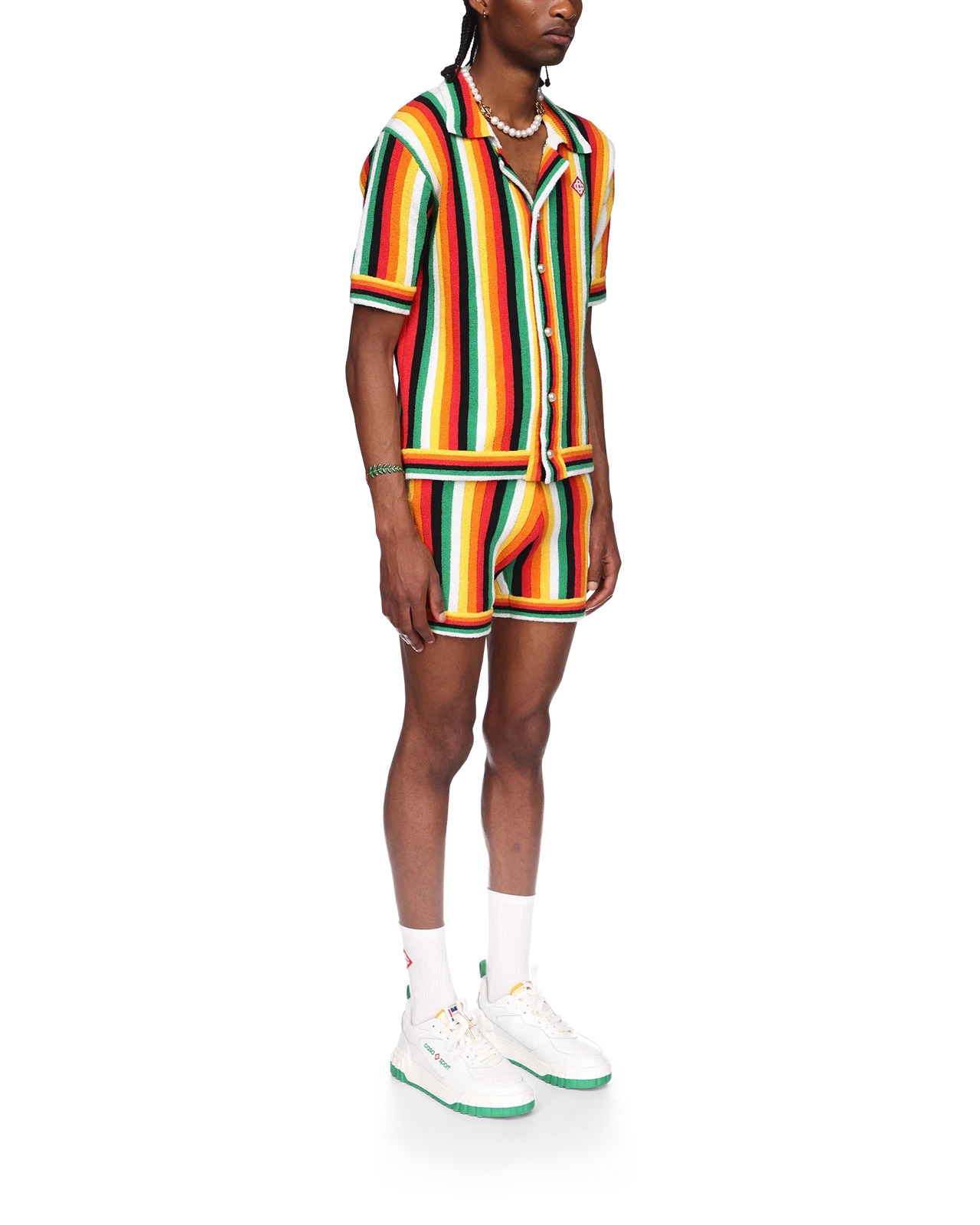 Striped Towelling Shirt - 5