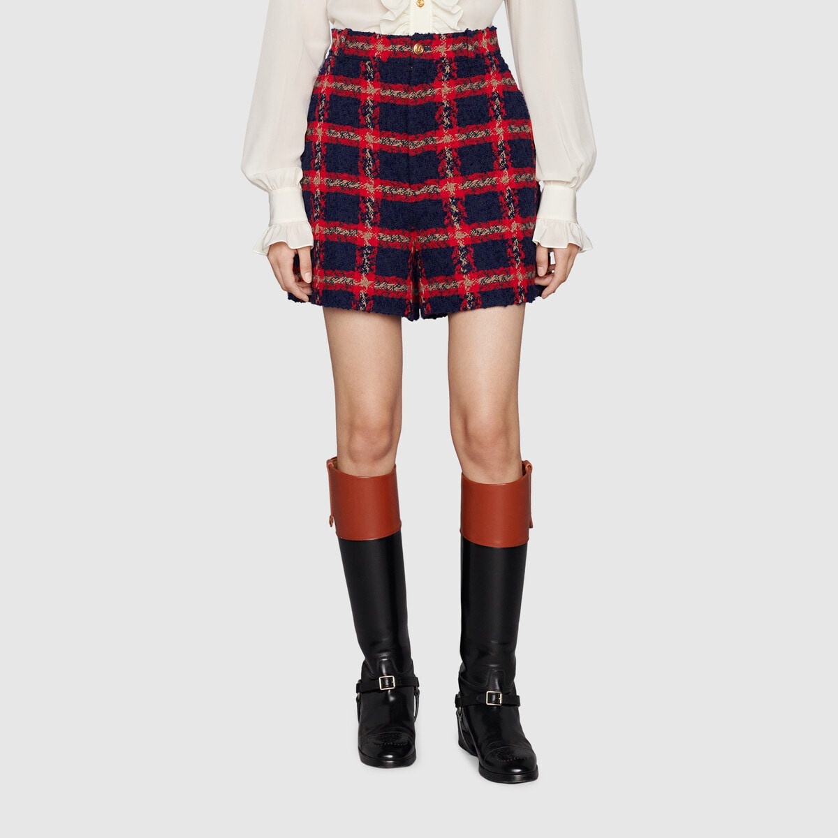 Check tweed shorts - 3