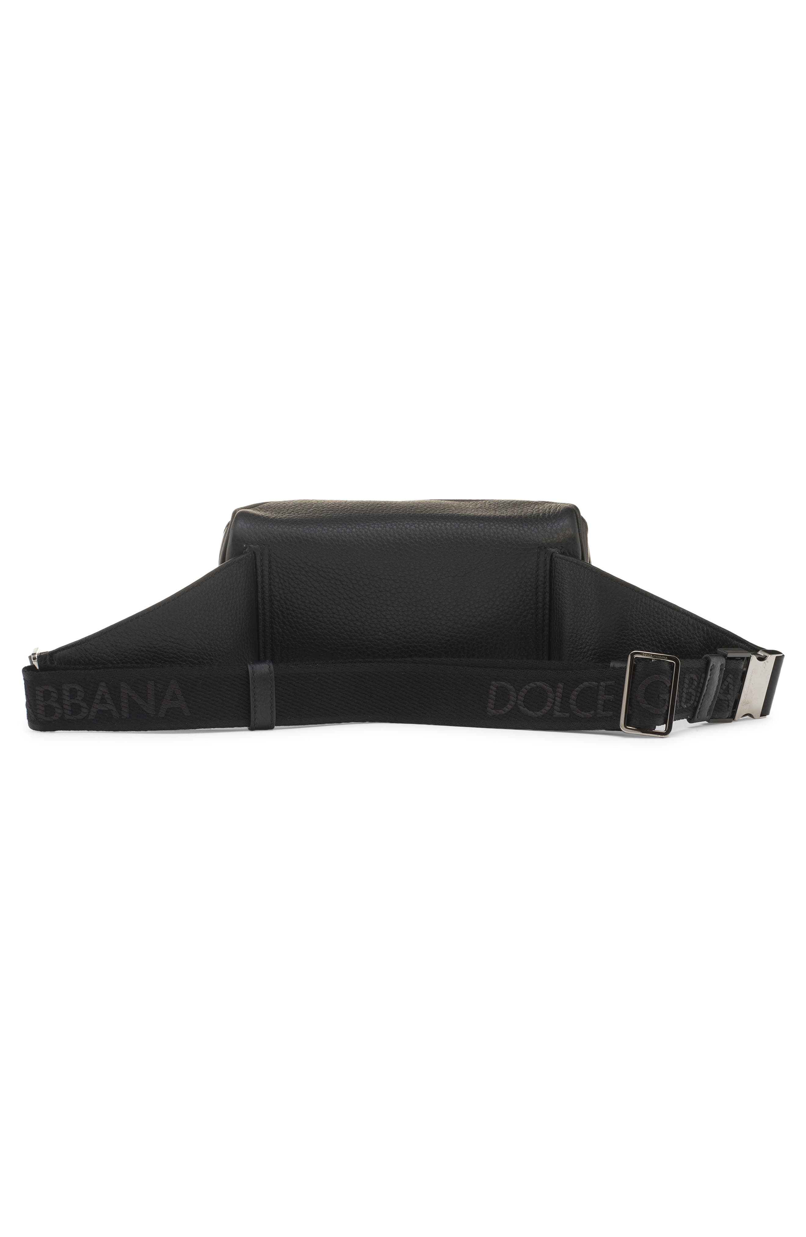Dolce&Gabbana DG Logo Deerskin Leather Belt Bag in Nero at Nordstrom - 2