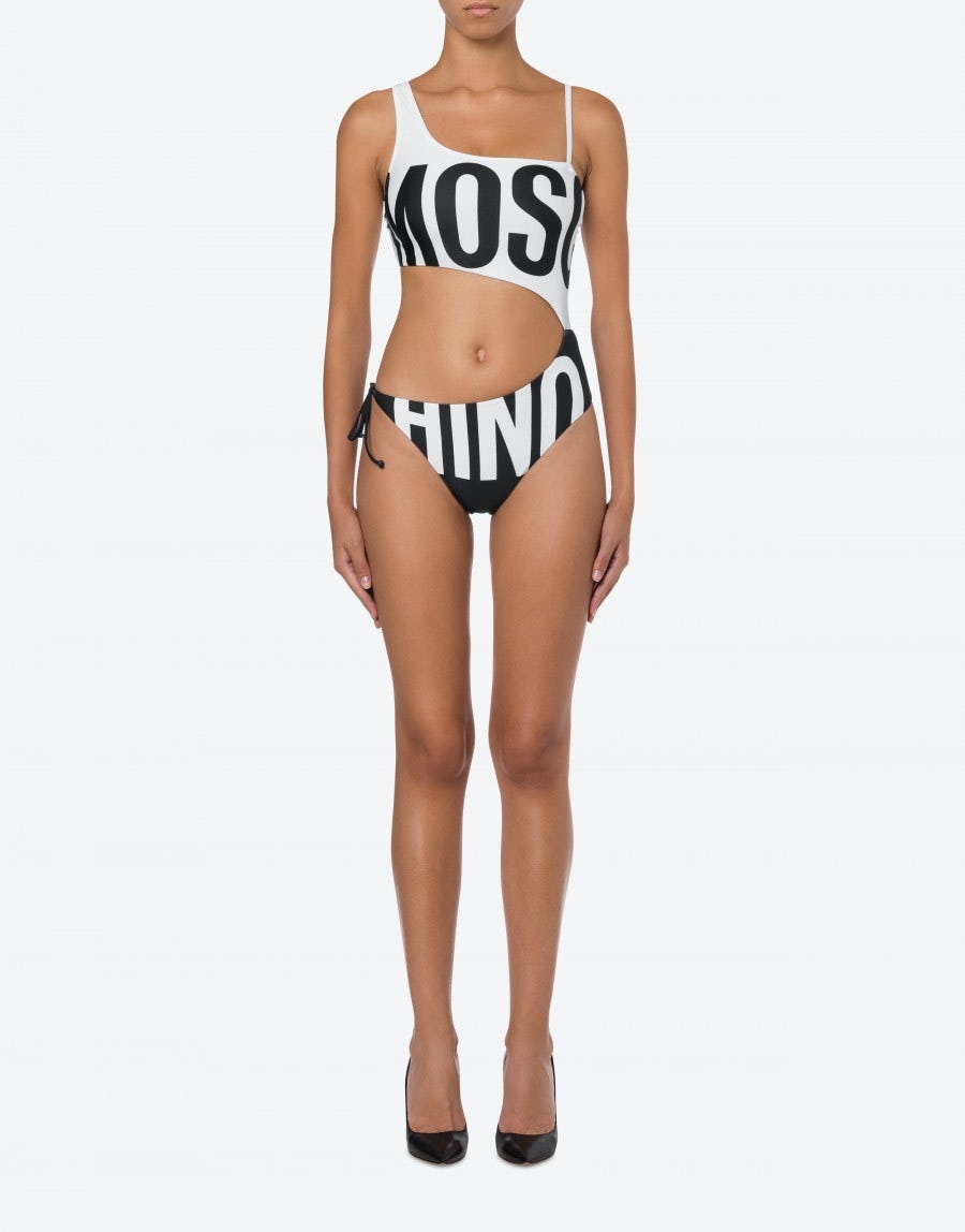 MAXI LOGO SWIMSUIT WITH CUT-OUT - 2