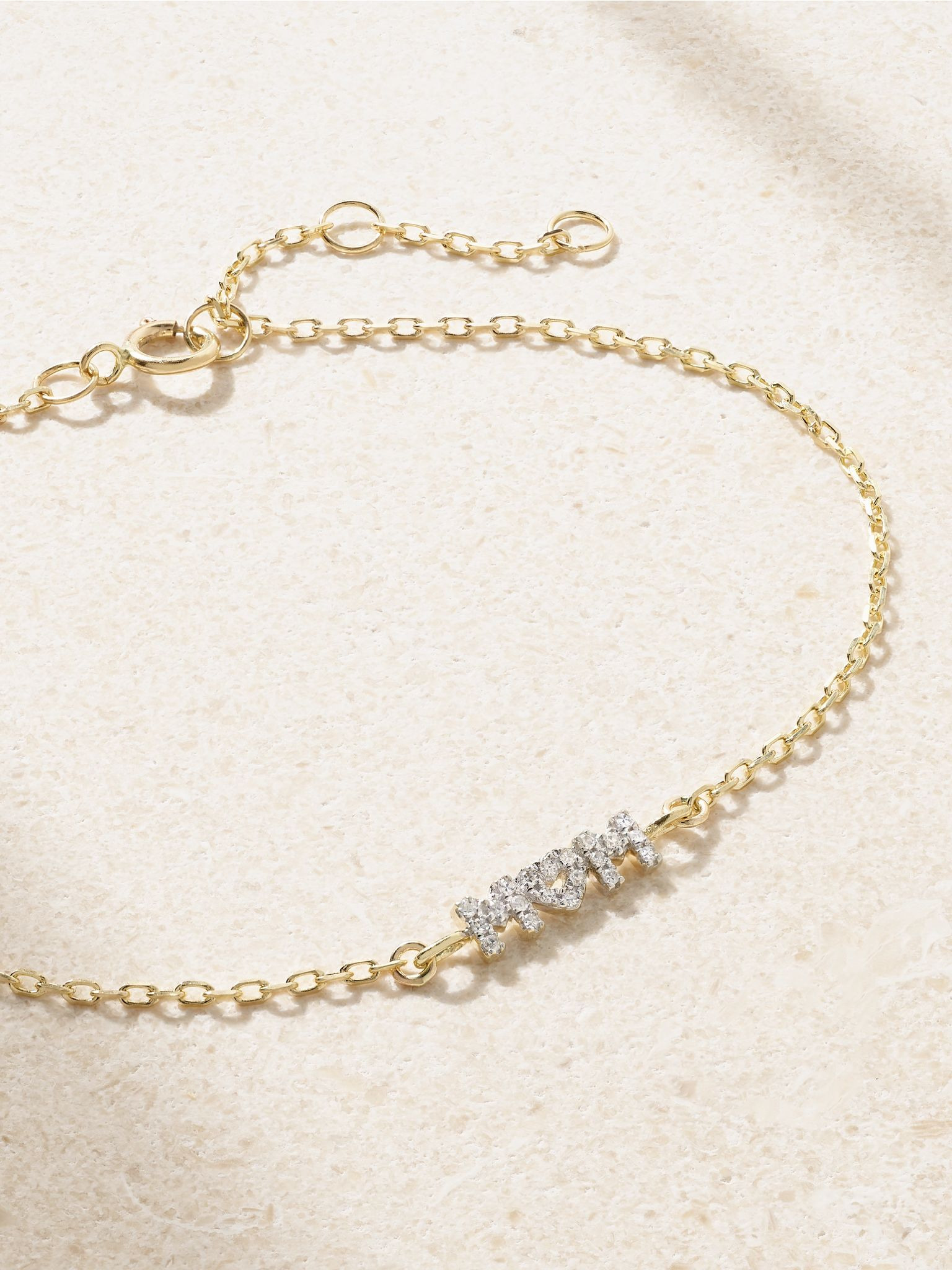 Mom 10-karat gold diamond bracelet Gold - 3