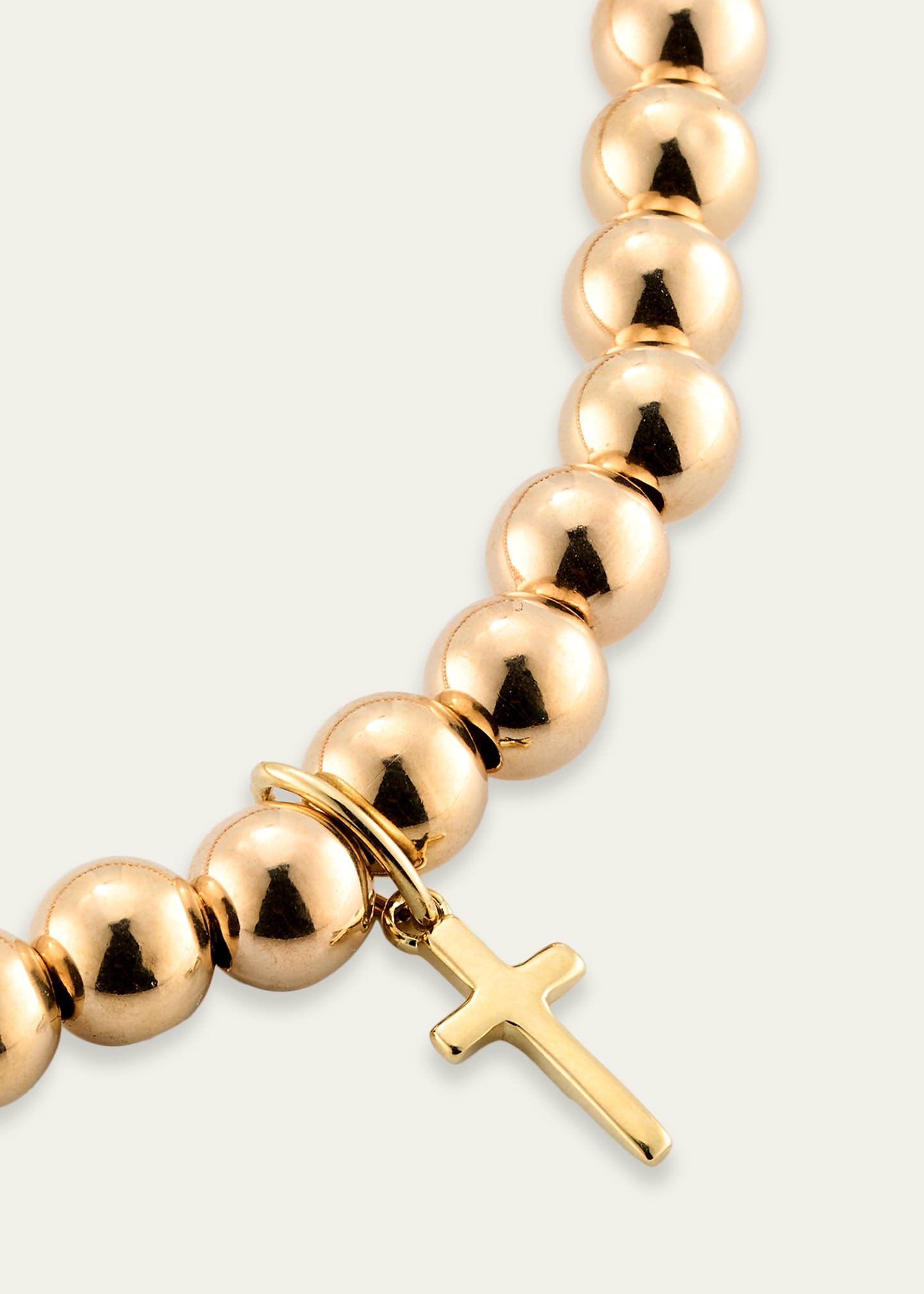 14K Tiny Pure Cross Charm Bracelet - 3