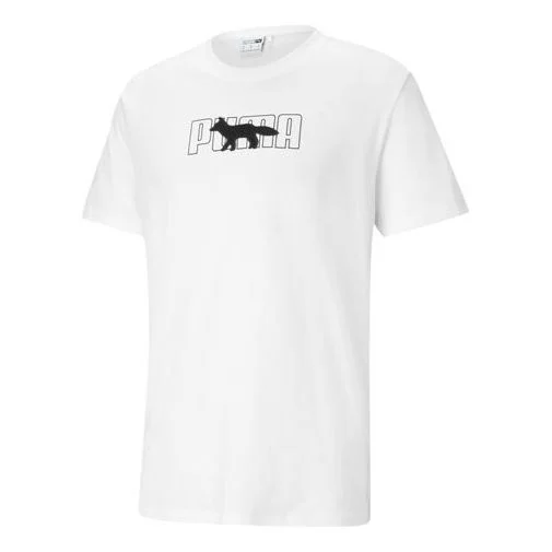 PUMA x Maison Kitsune Unisex Embroidery Round-neck White 530434-02 - 1