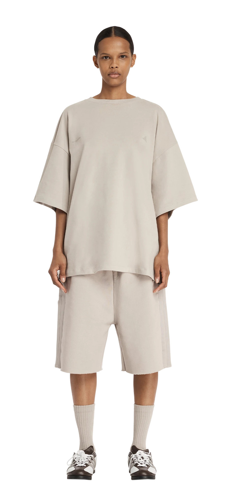 UNIFORM OVERSIZED T-SHIRT LIGHT BROWN 3