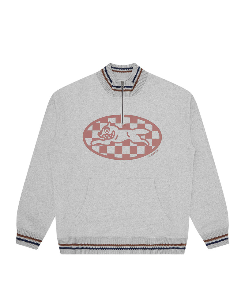 CHECKER RUNNING DOG QUARTER ZIP 1