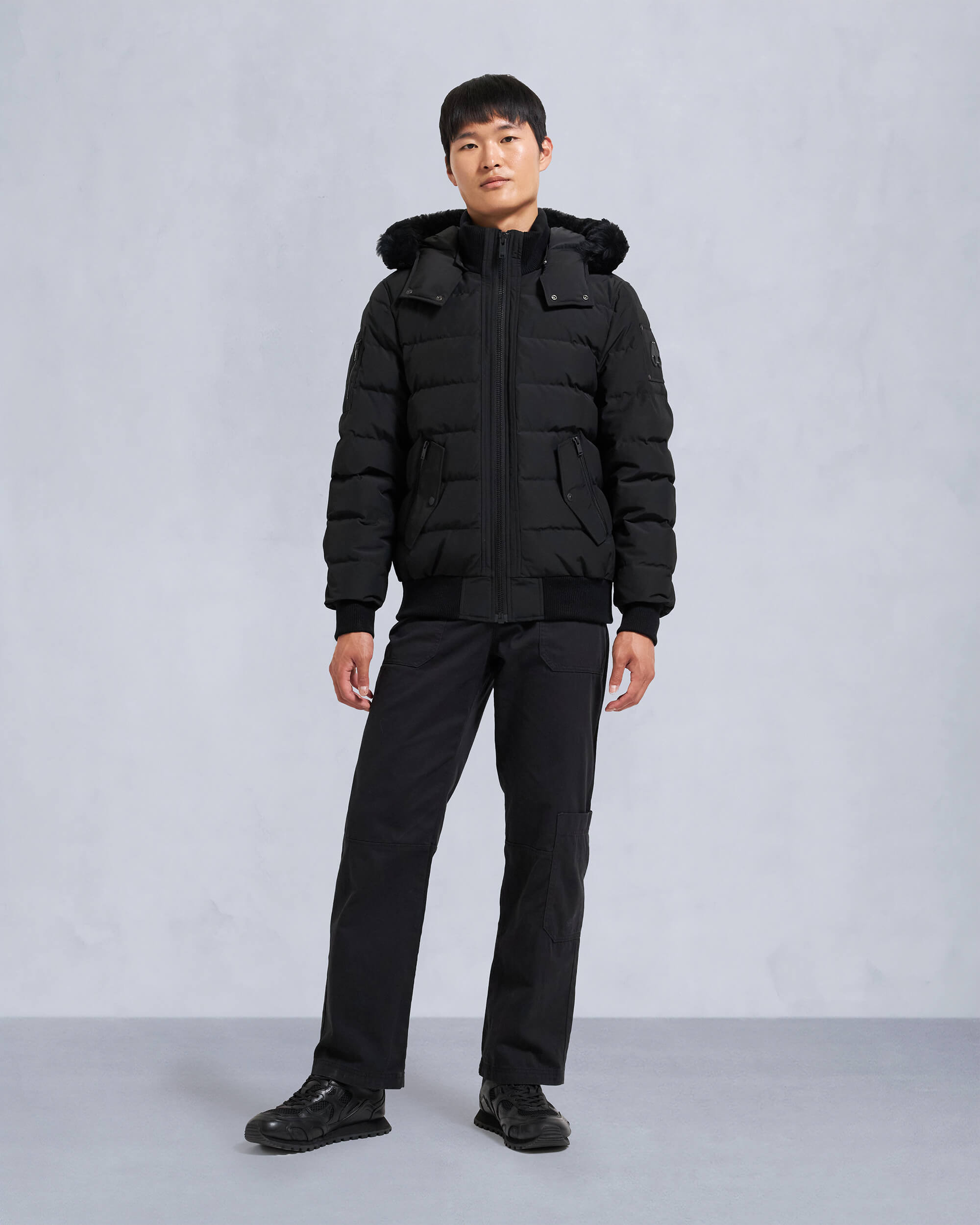 ONYX SCOTCHTOWN SHEARLING BOMBER JACKET - 2