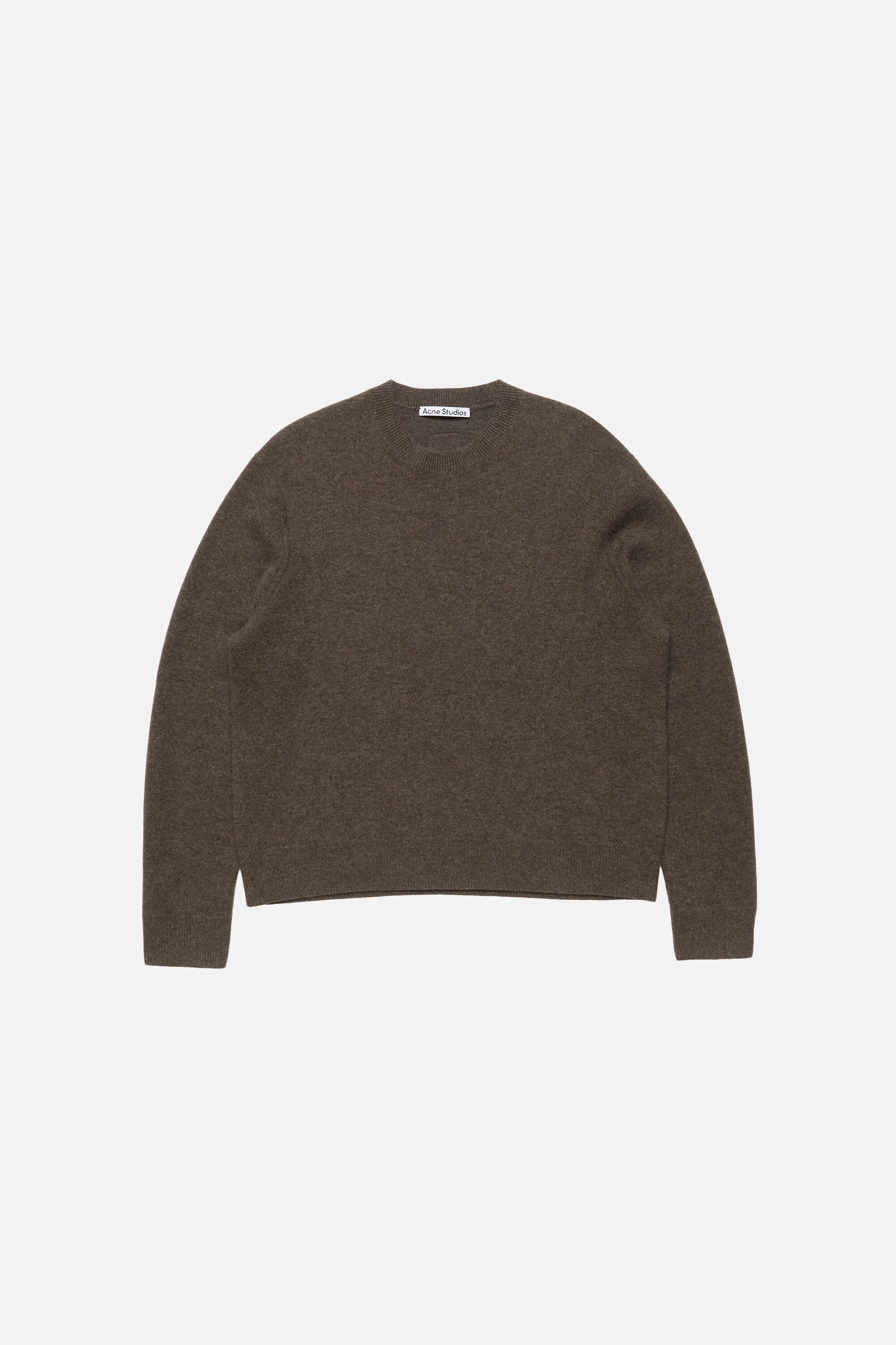 Cashmere sweater with logo - Walnut brown - 1