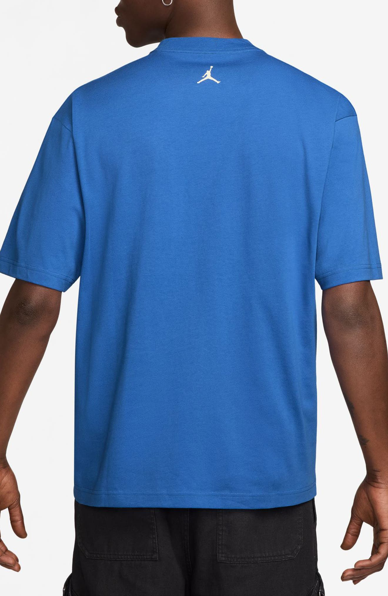 Jordan Brooklyn Collegiate Oversize Jumpman Graphic T-Shirt in Sport Blue/Sail at Nordstrom - 2