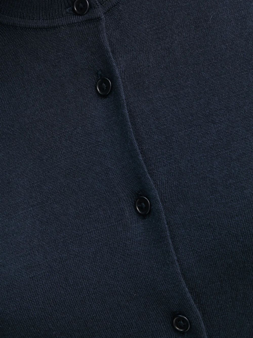 button-front wool cardigan - 5