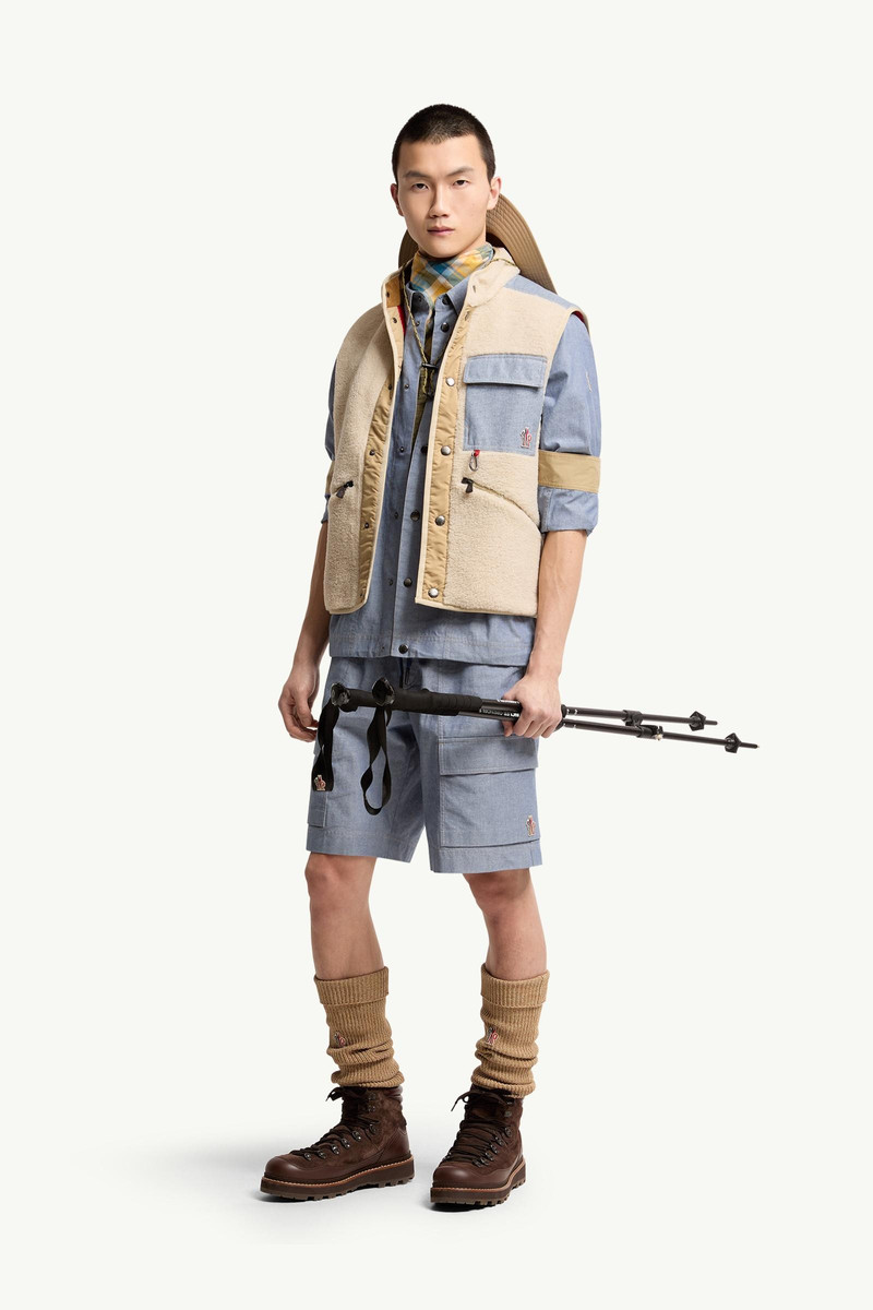 Moncler Grenoble Teddy & Chambray Vest outlook
