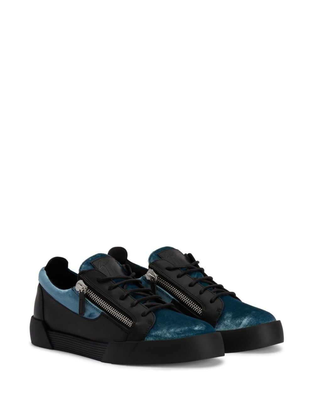 Frankie panelled leather sneakers - 2