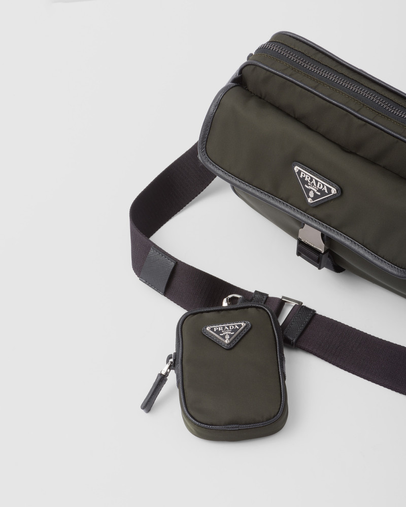 Re-Nylon and Saffiano leather shoulder bag 7