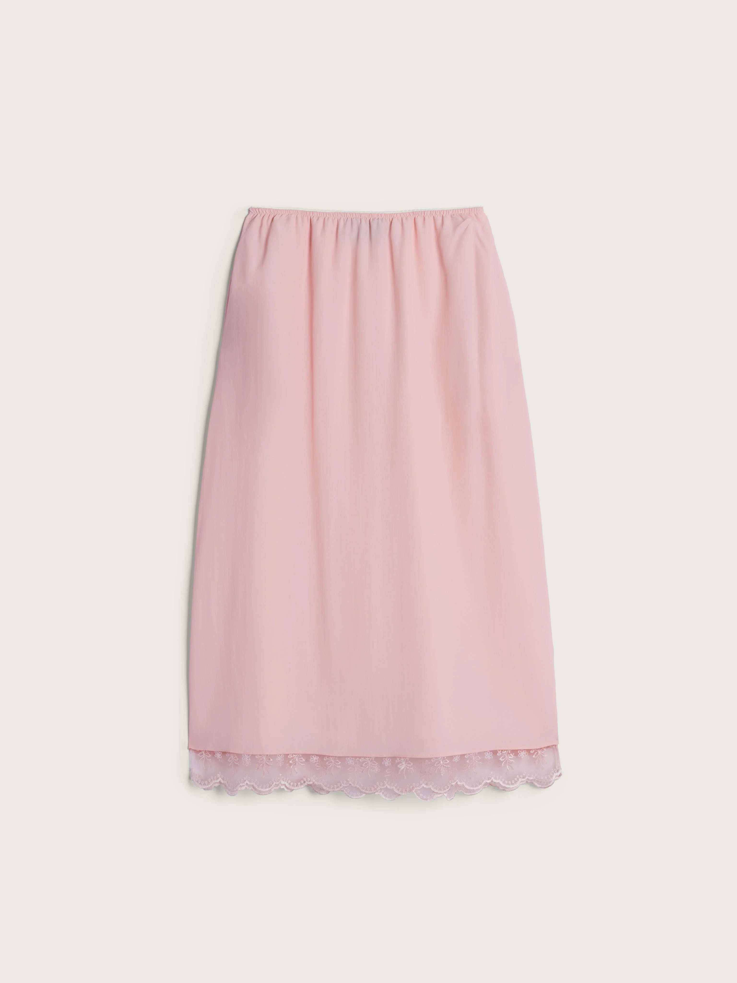 Lace Trim Negligee Skirt - 1